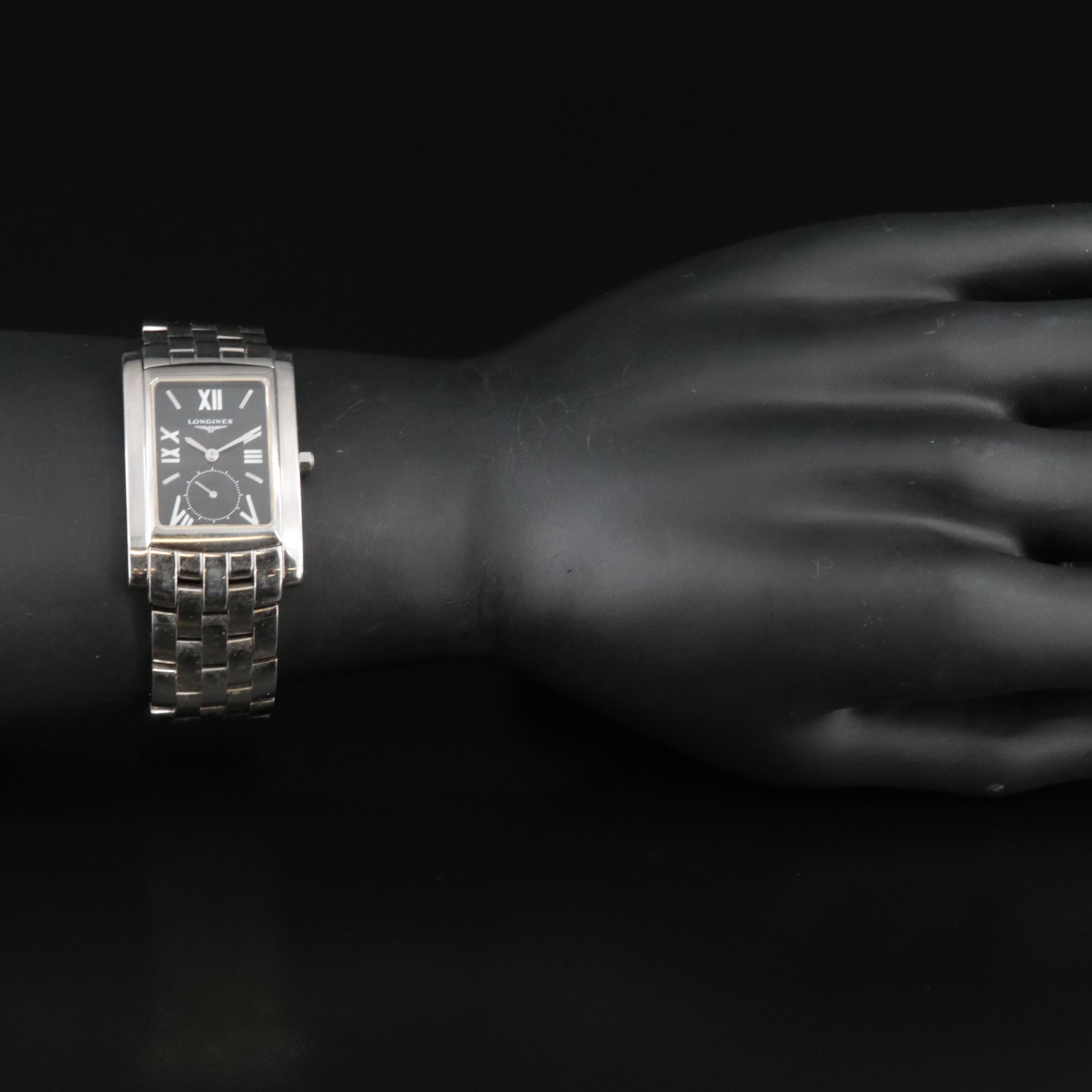 Longines Tank-Style Stainless Steel Quartz Watch