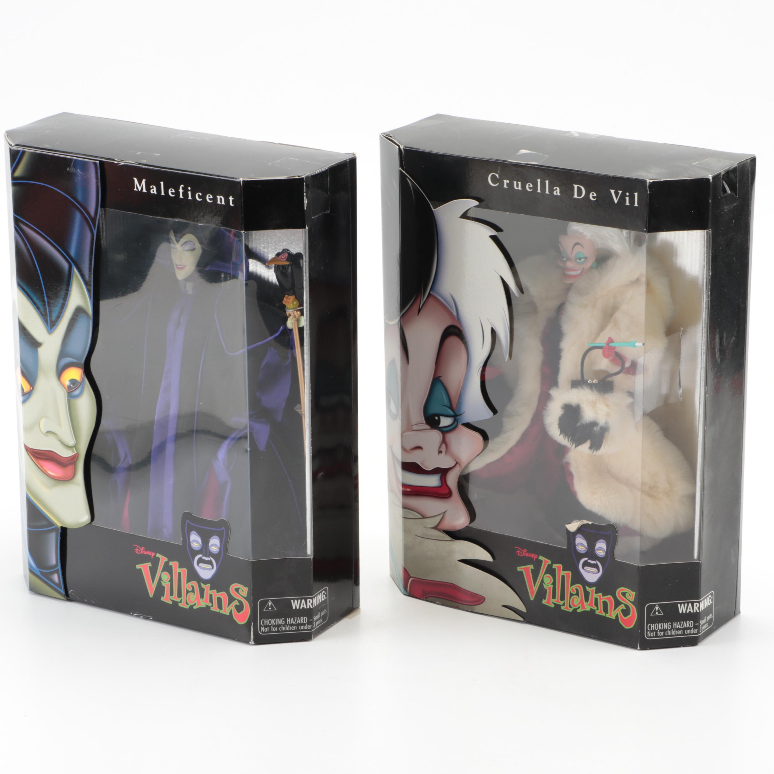Disney Villains Maleficent and Cruella De Vil Dolls
