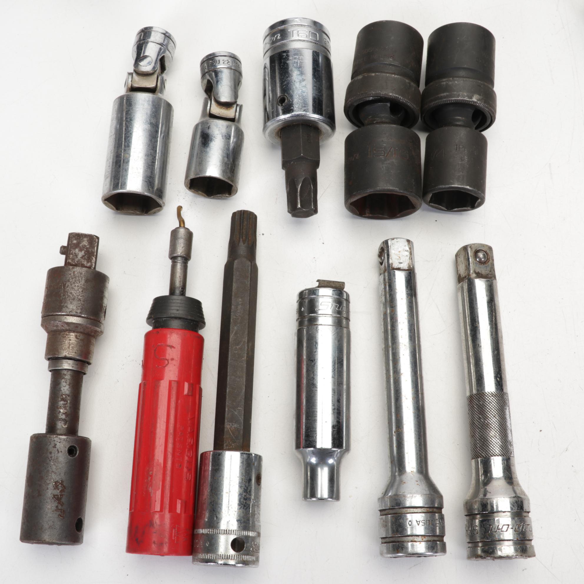 Snap-On Socket Wrench Head Sets With Handle and More