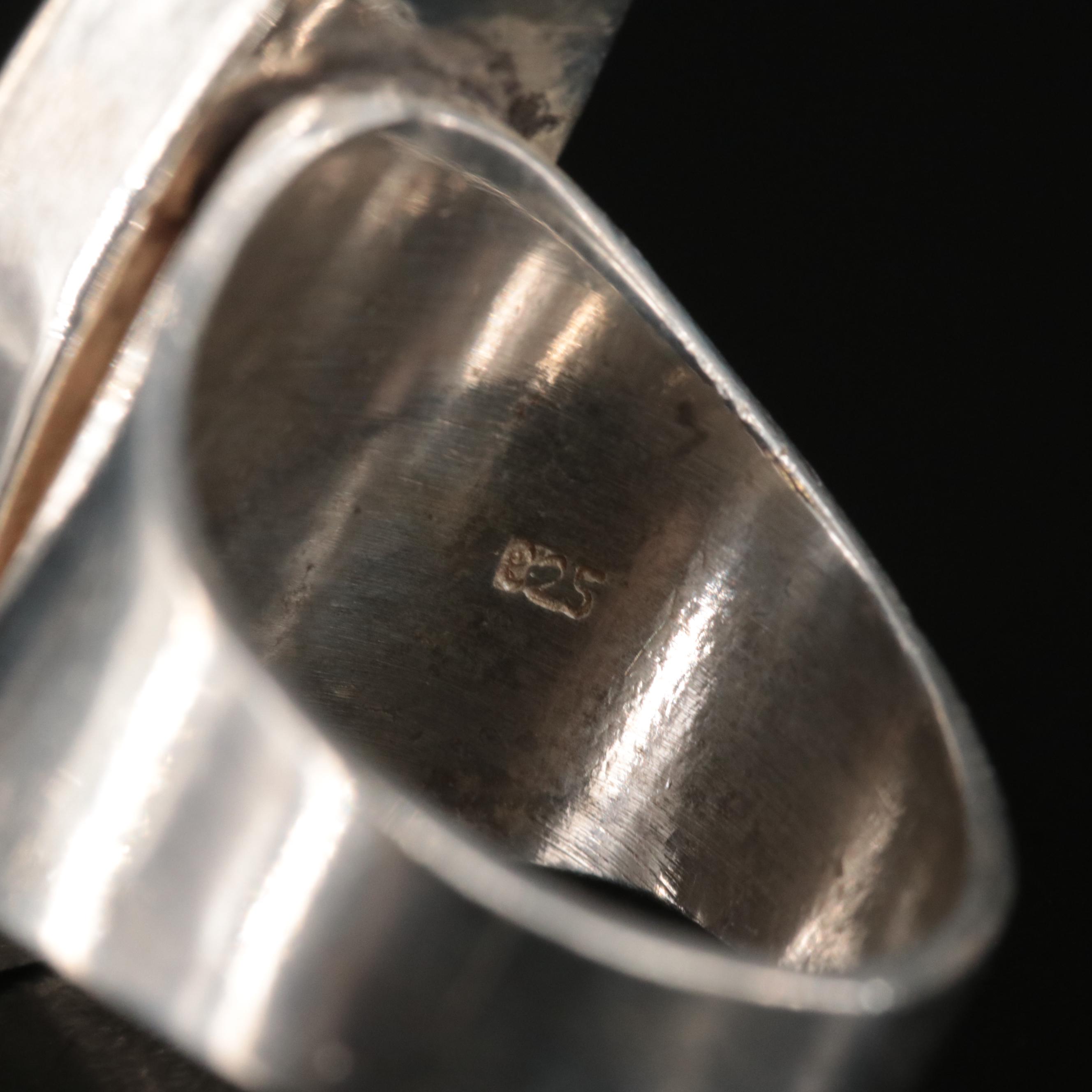 Abalone, Black Onyx and Diamond Featured in Sterling Ring Selection