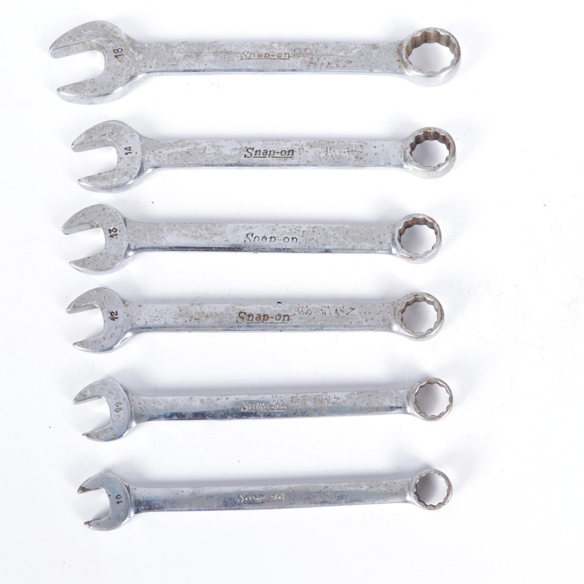 Snap-On and Owatonna Steel Socket and Crescent Wrench Tool Array