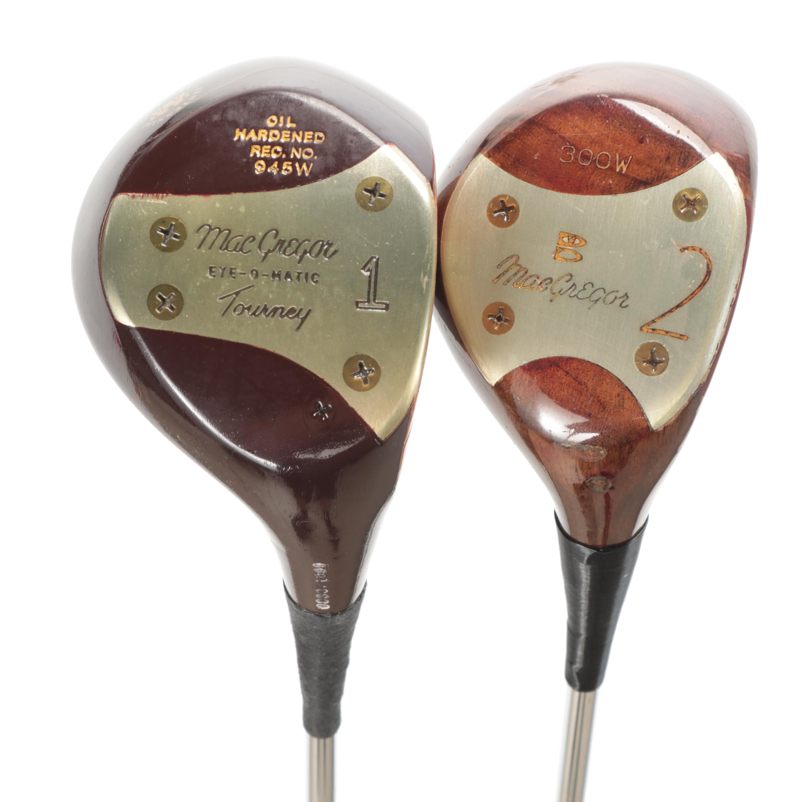 MacGregor MT Irons With MacGregor Tourney 1 and 2 Woods