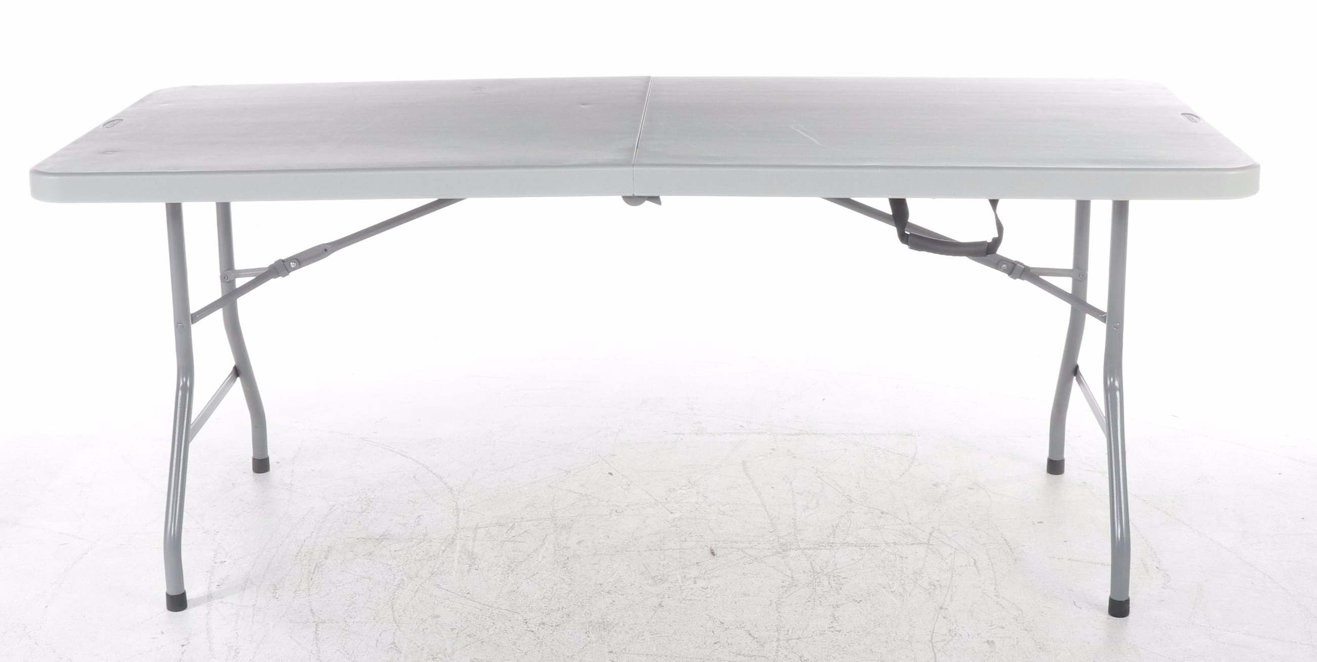 Office Star Molded Resin and Powder-Coated Steel Folding Table
