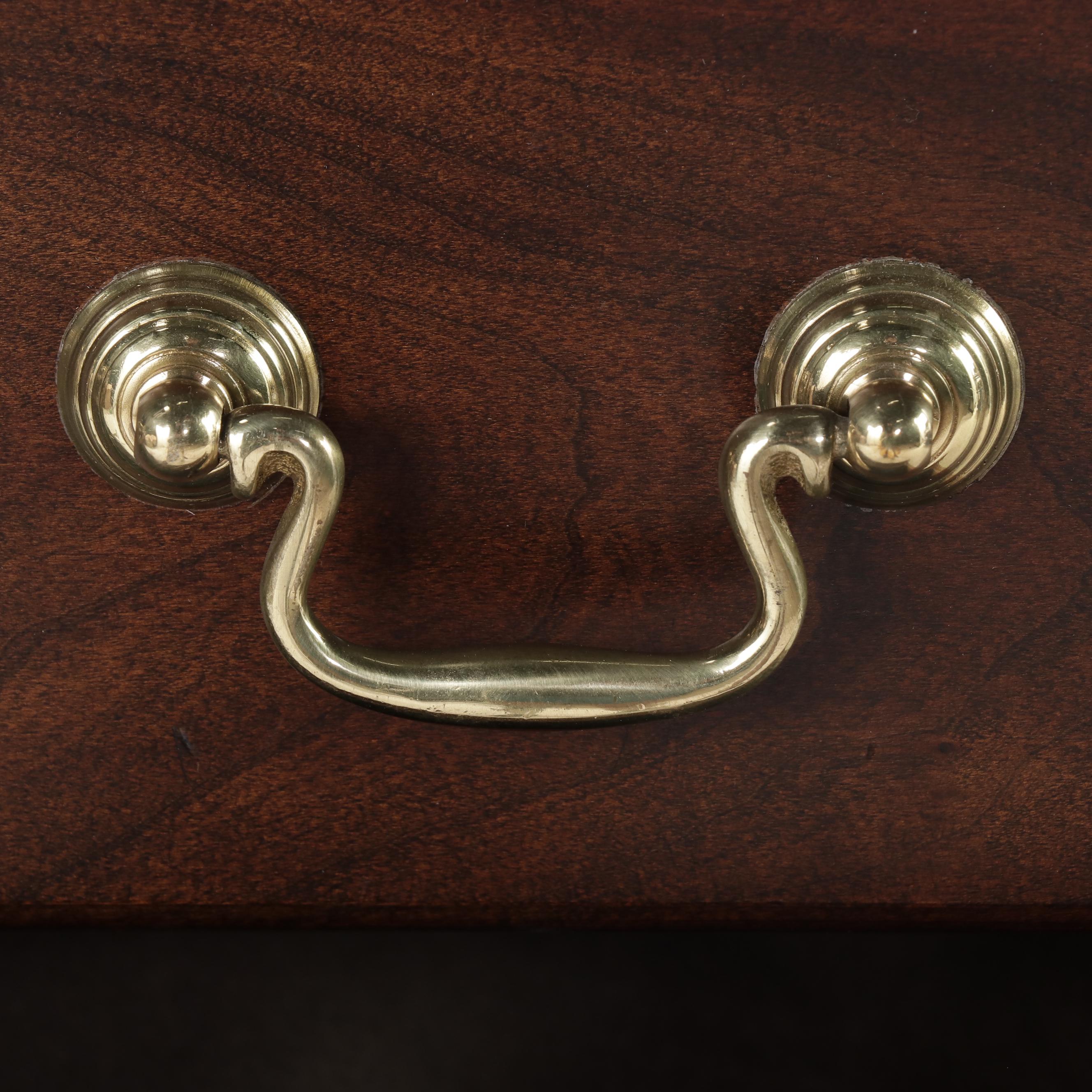 Statton Chippendale Style Cherrywood Three-Drawer Silver Chest-on-Stand