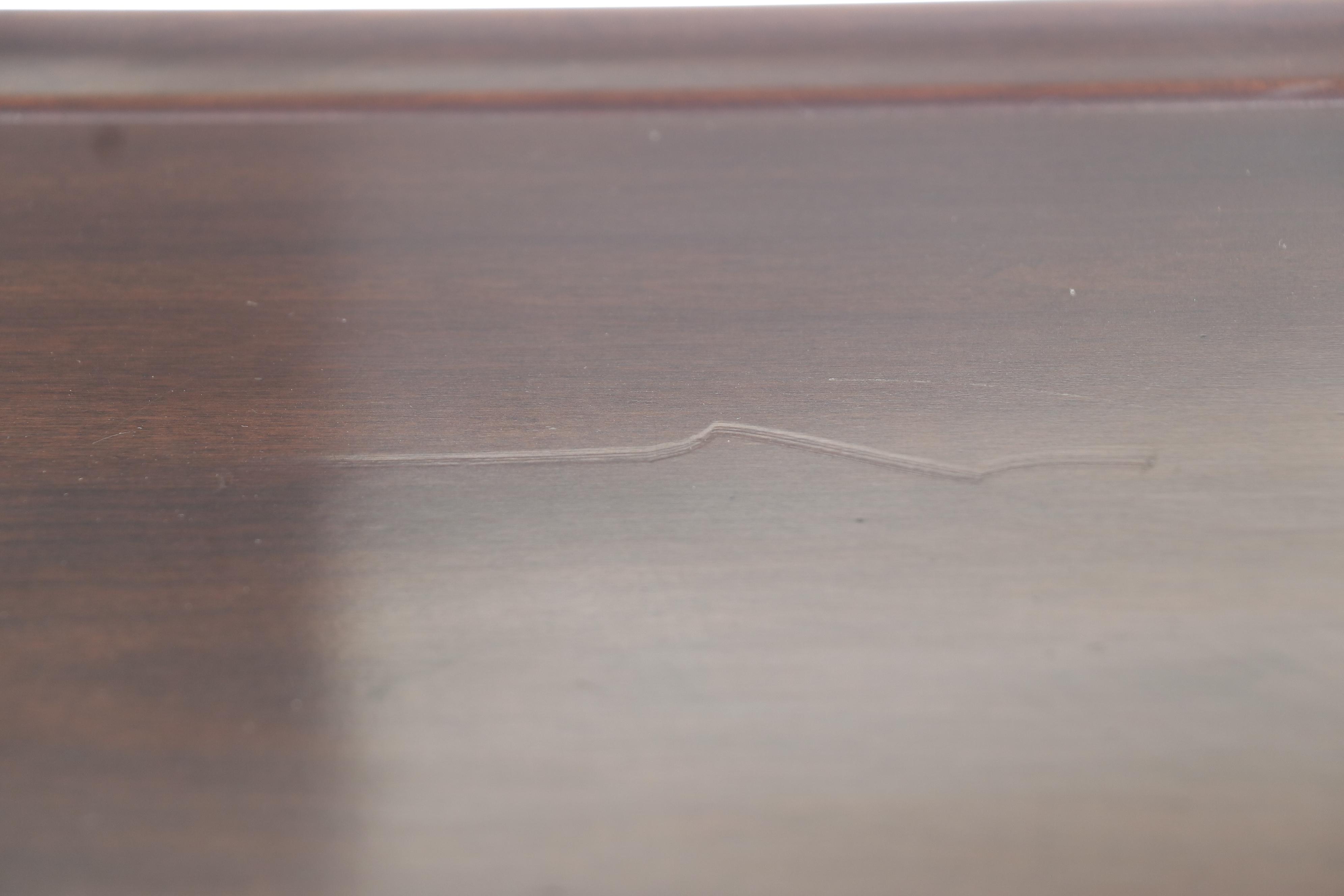 Statton Chippendale Style Cherrywood Three-Drawer Silver Chest-on-Stand