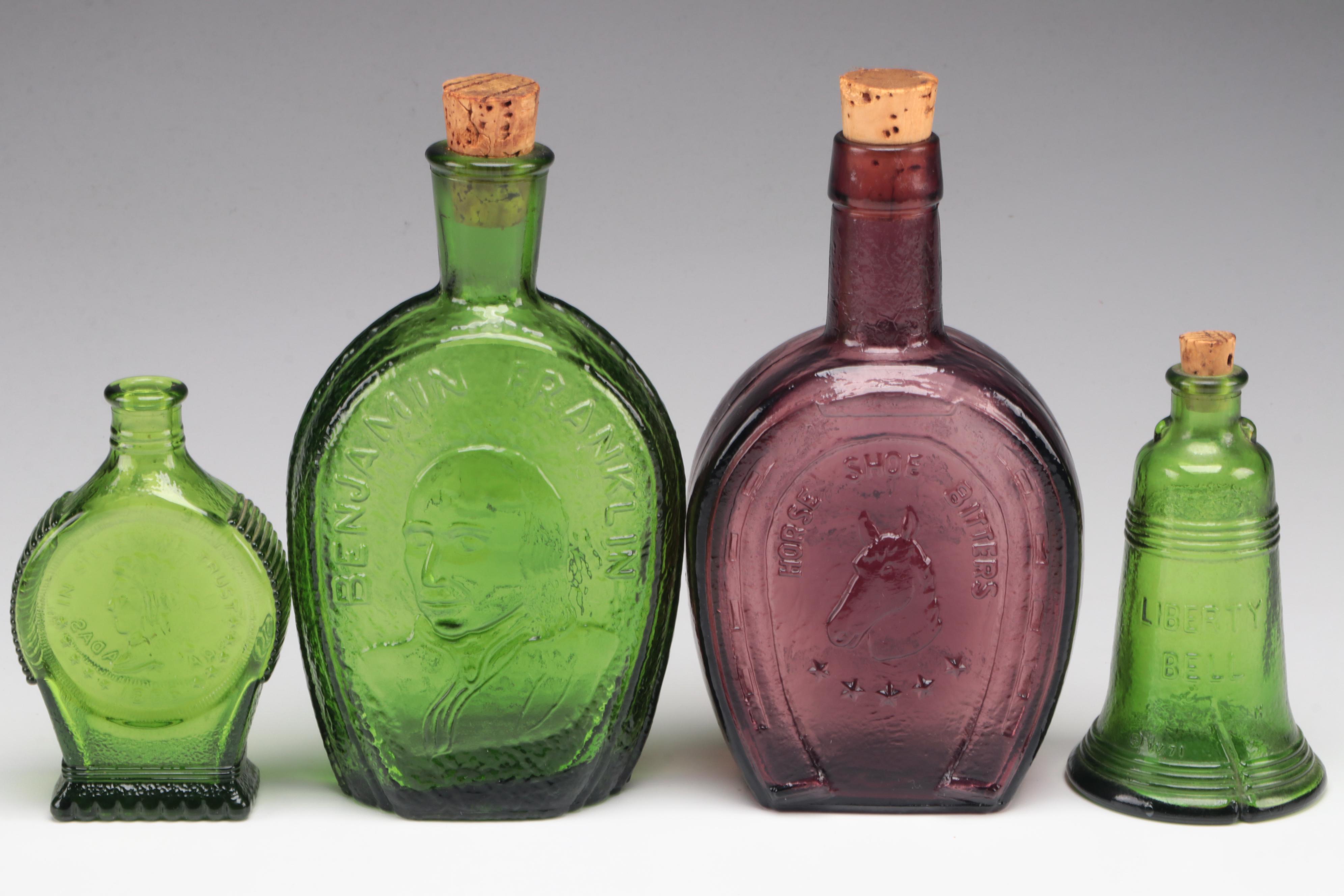 Wheaton and Other Pressed Glass Bottles