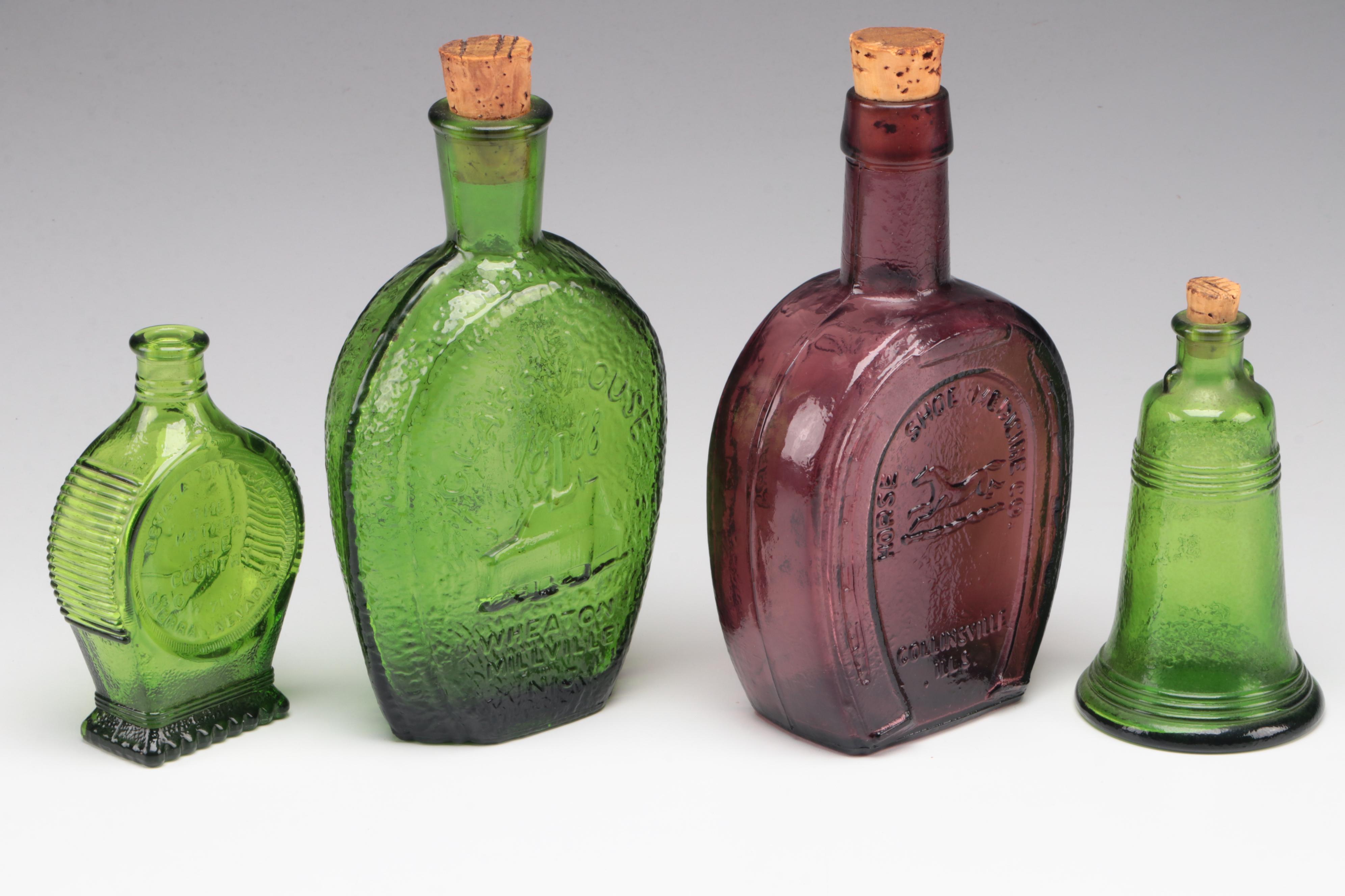 Wheaton and Other Pressed Glass Bottles