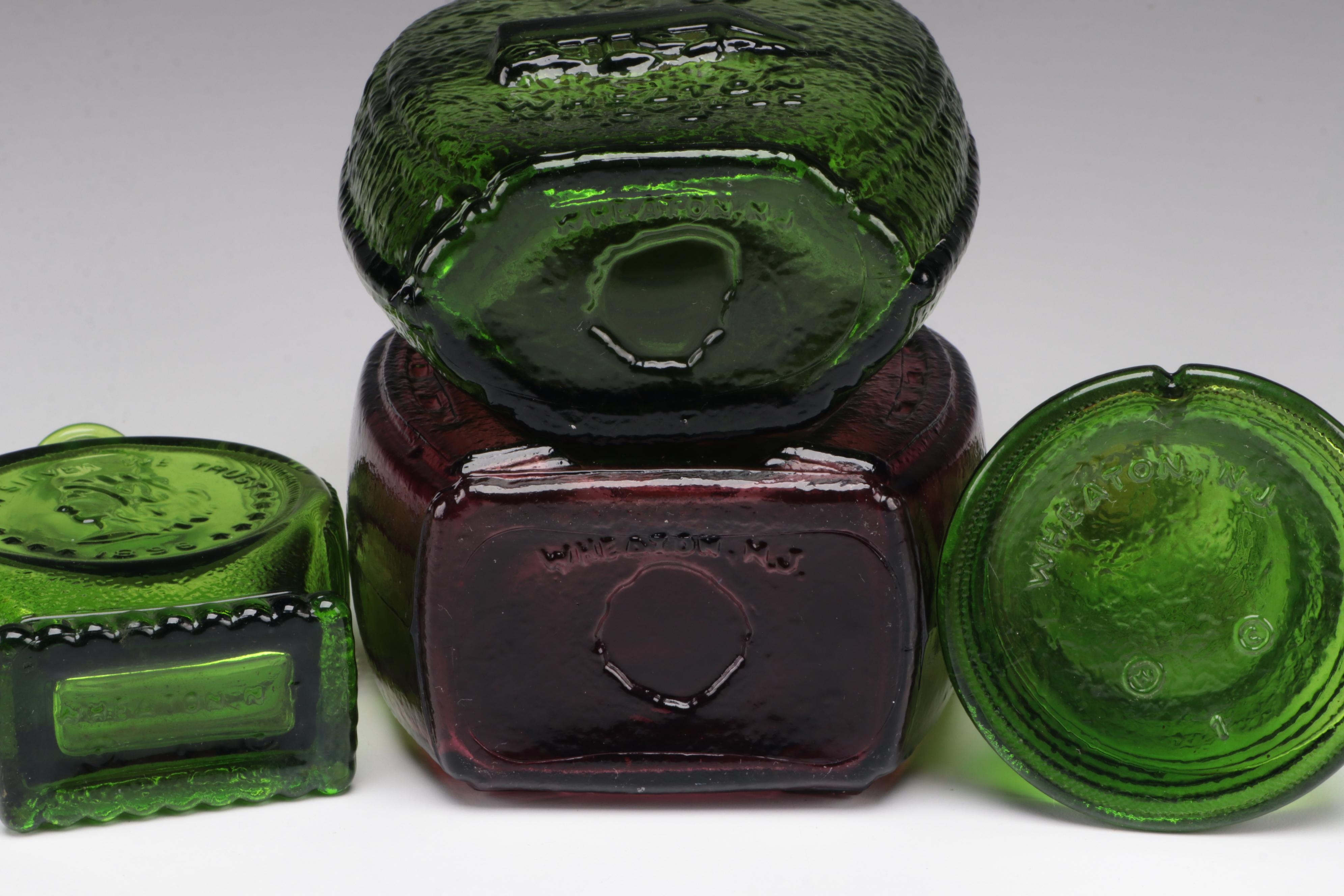 Wheaton and Other Pressed Glass Bottles