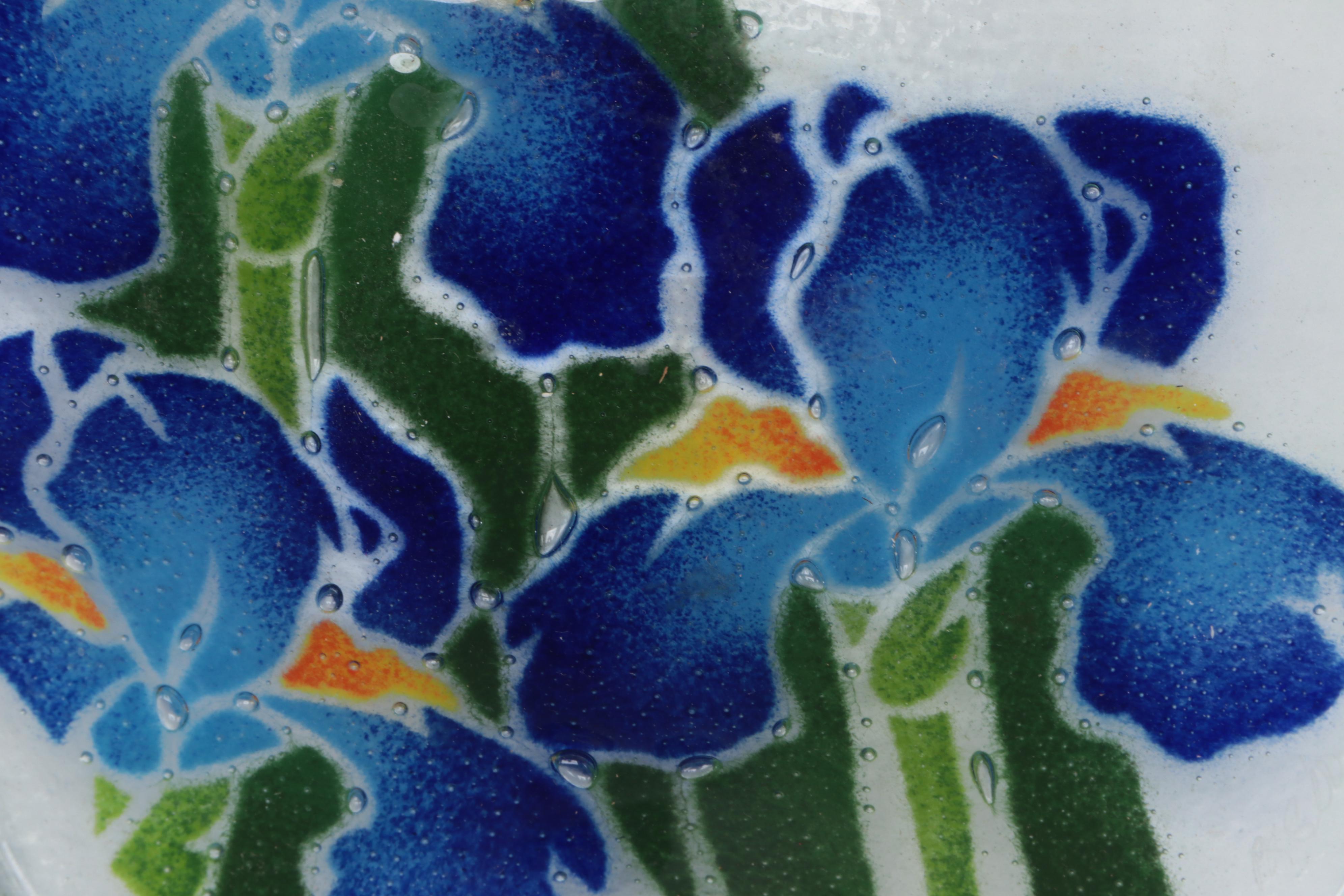 Peggy Karr Fused Glass Bowl and Trays with Other Glass Vase and Tableware