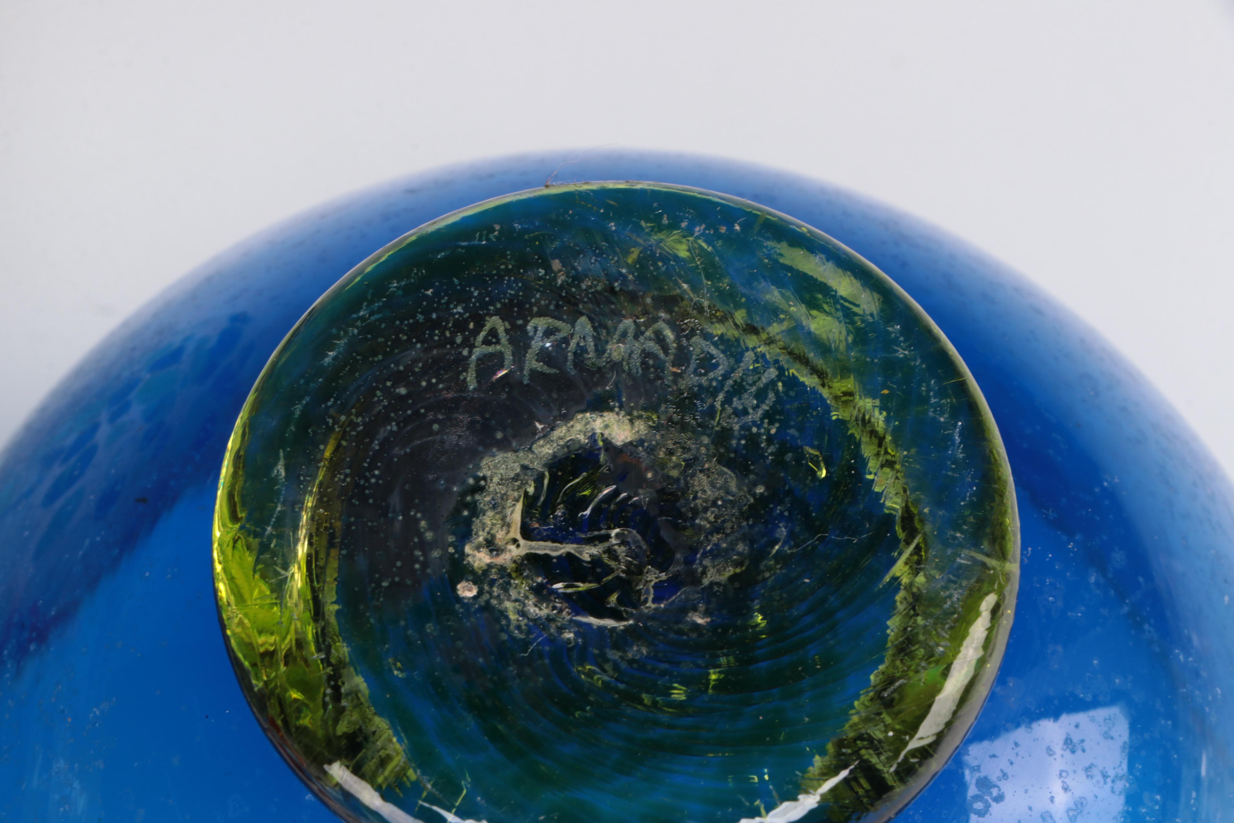 Peggy Karr Fused Glass Bowl and Trays with Other Glass Vase and Tableware