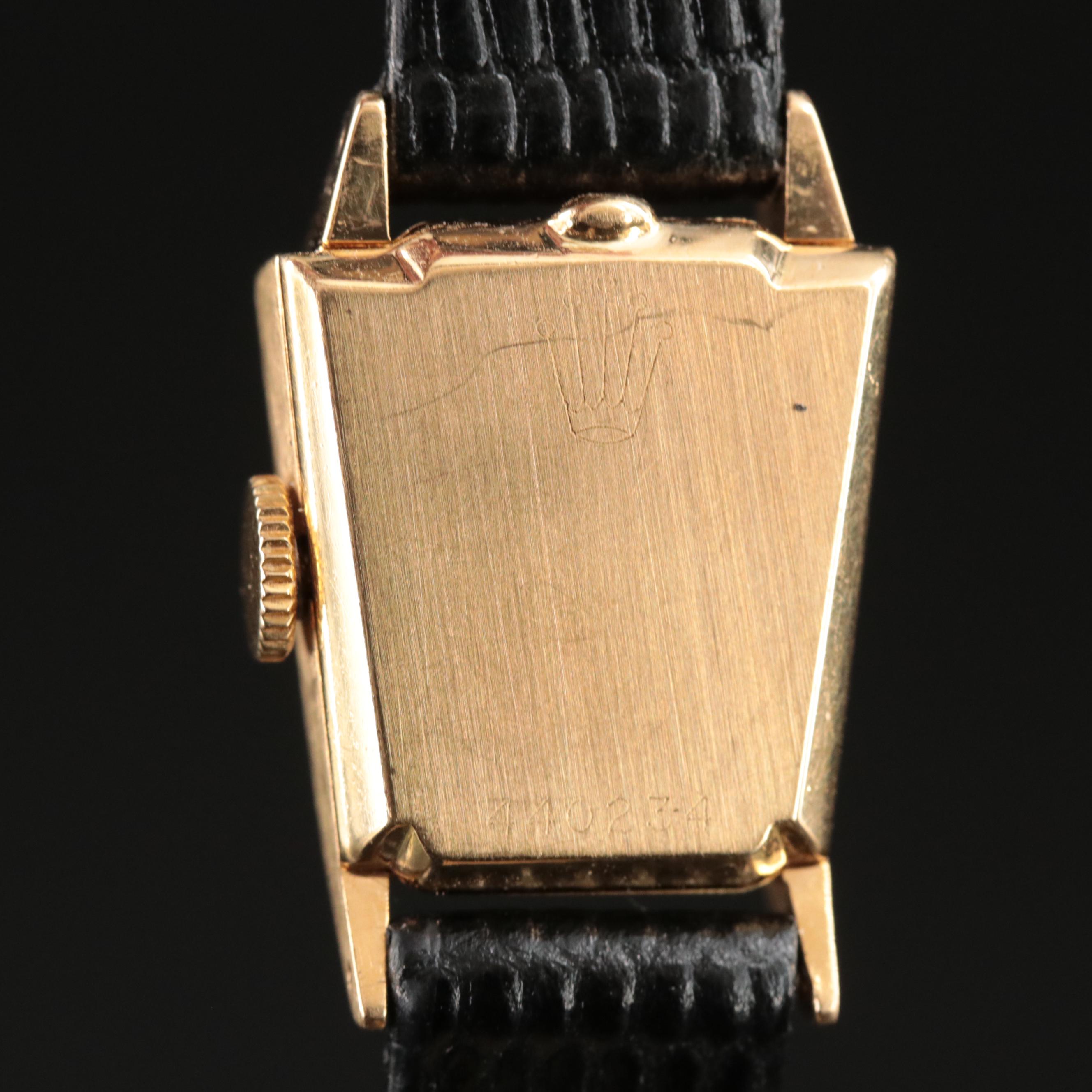 1956 Rolex 18K Trapezoidal Case Precision Watch
