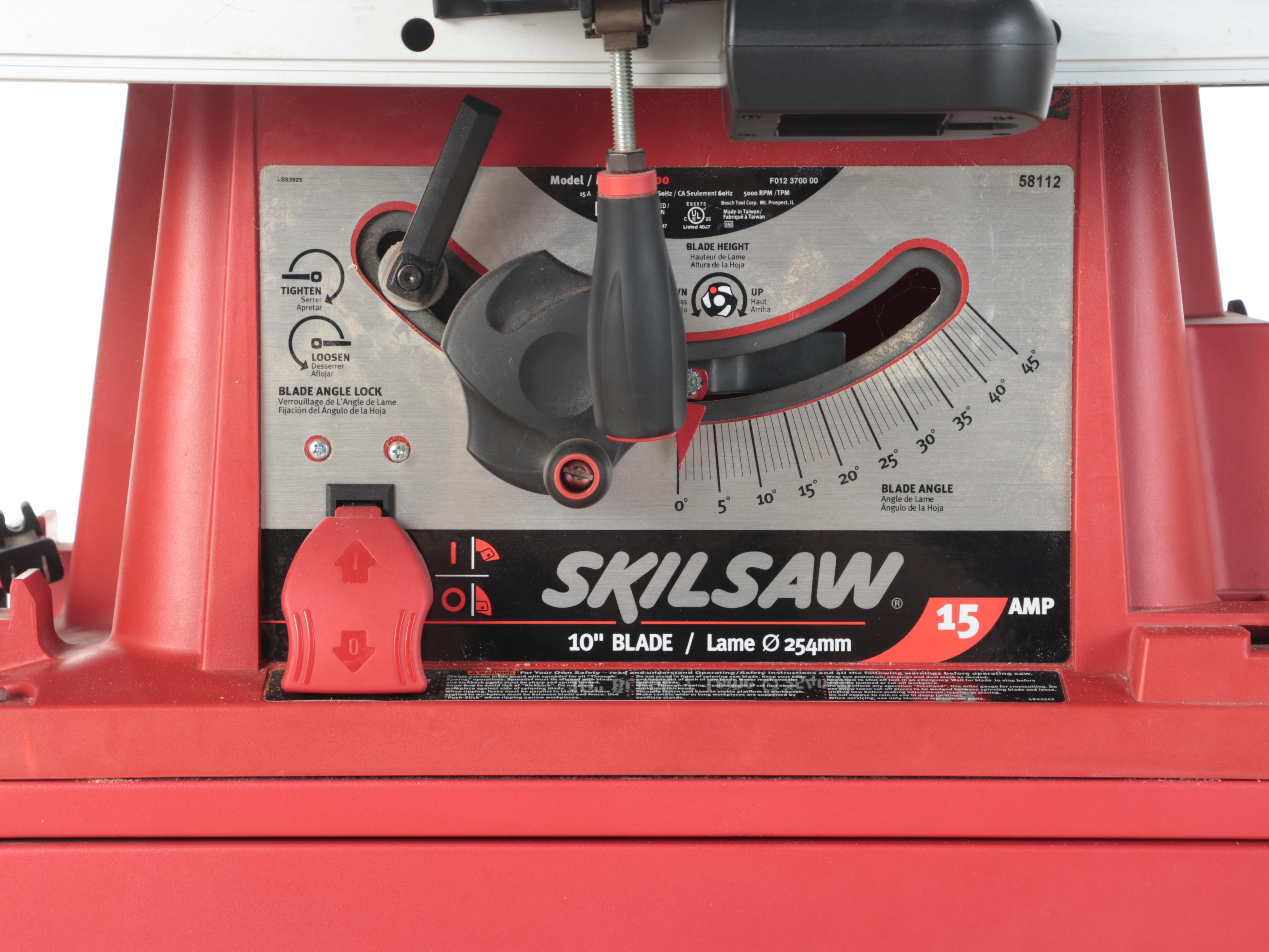 Skil X-Shop Table Saw on Cabinet Stand