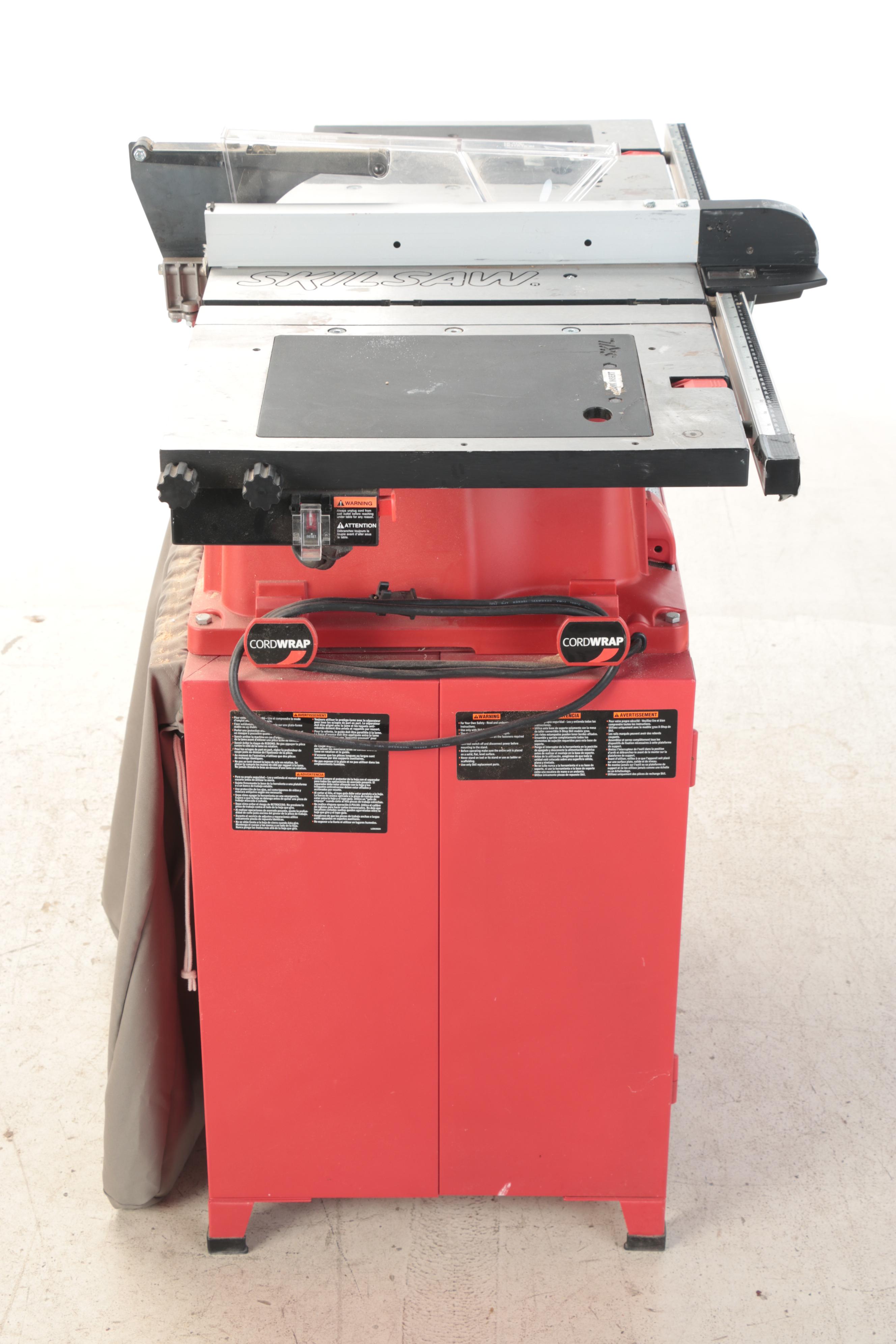 Skil X-Shop Table Saw on Cabinet Stand