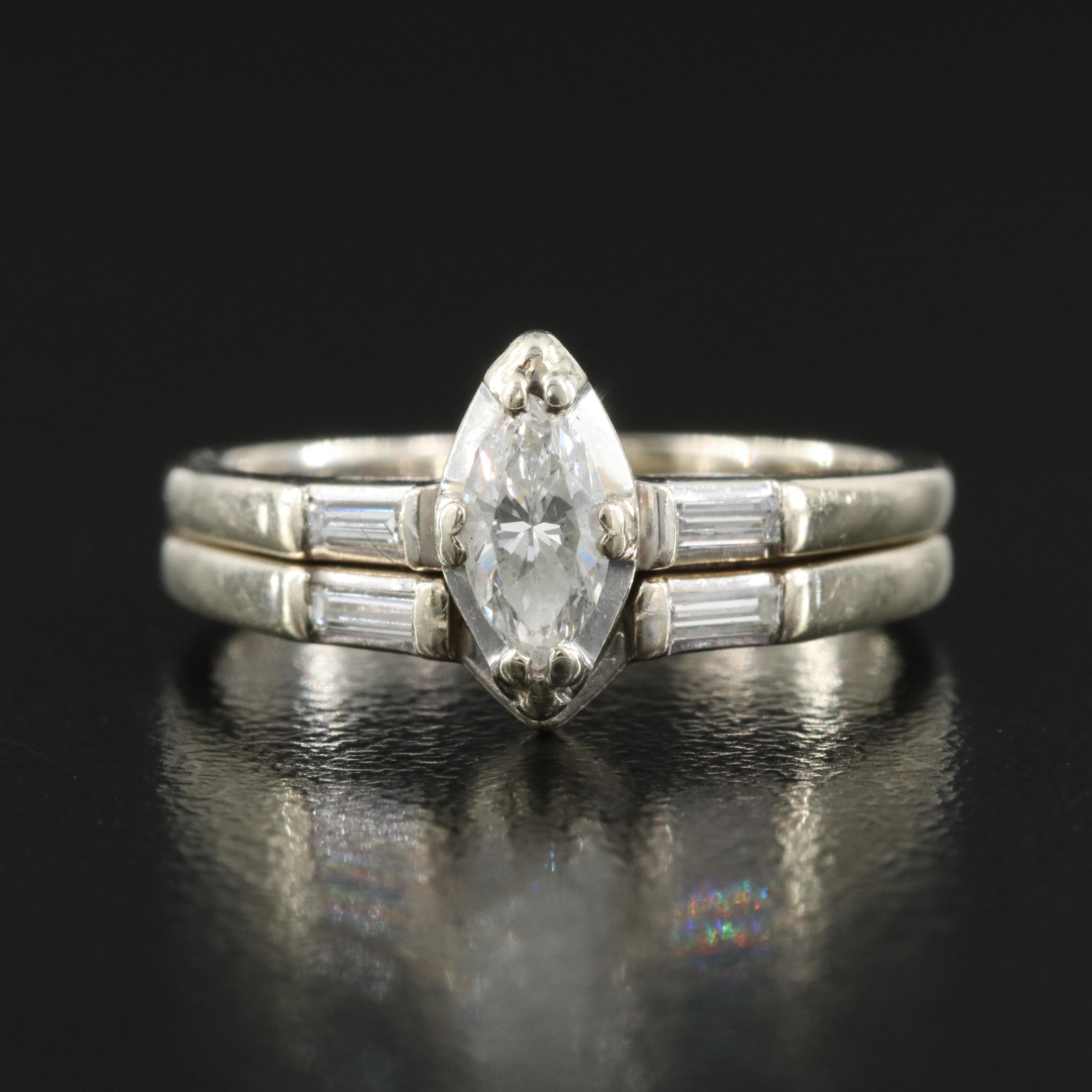 Granat Bros. 14K 0.37 CTW Diamond Ring Set