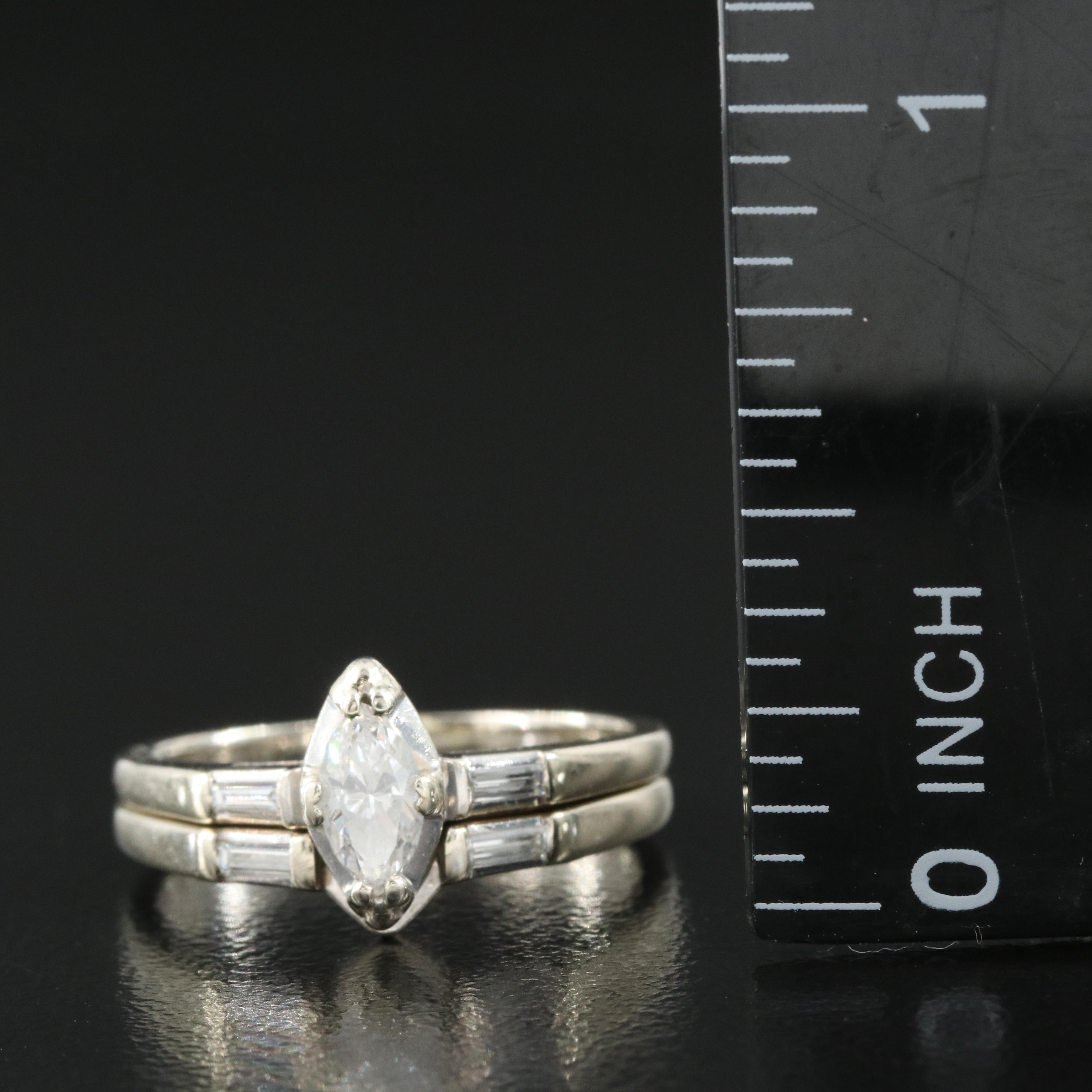 Granat Bros. 14K 0.37 CTW Diamond Ring Set