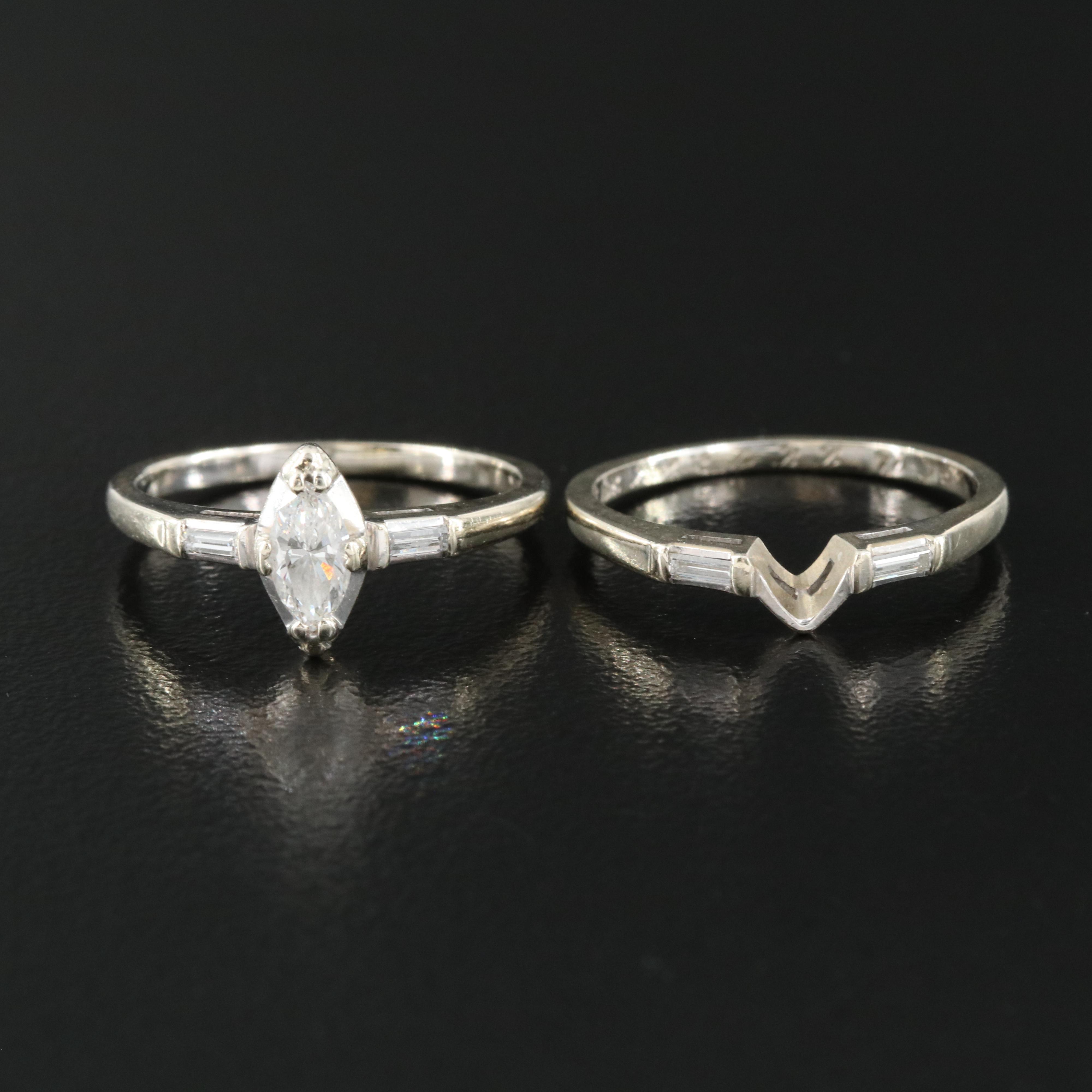 Granat Bros. 14K 0.37 CTW Diamond Ring Set