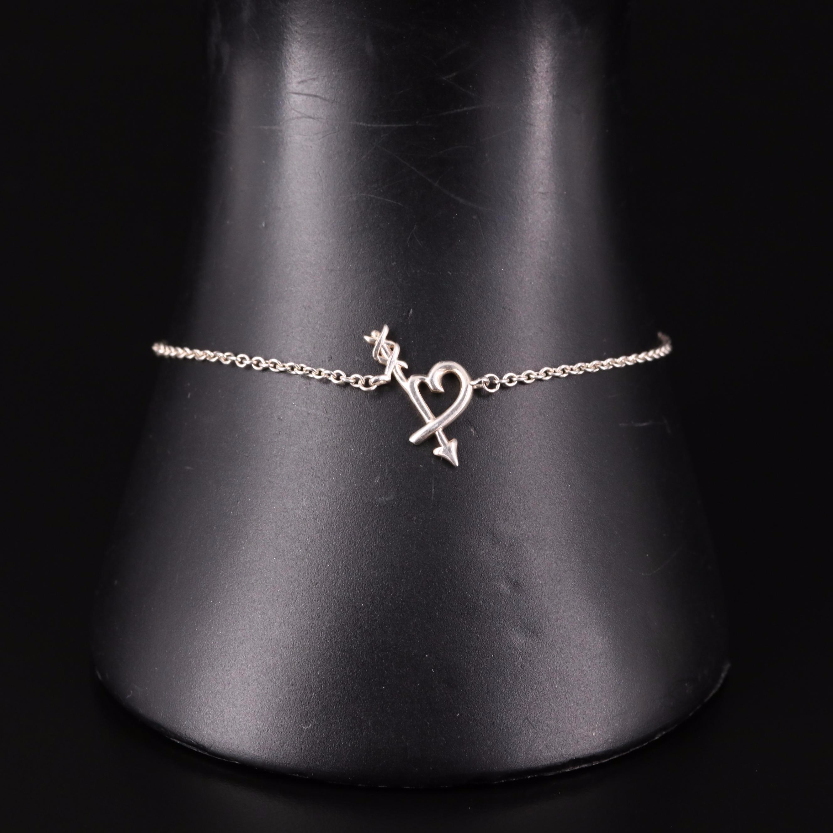 Paloma Picasso for Tiffany & Co. "Graffiti Heart and Arrow" Sterling Bracelet