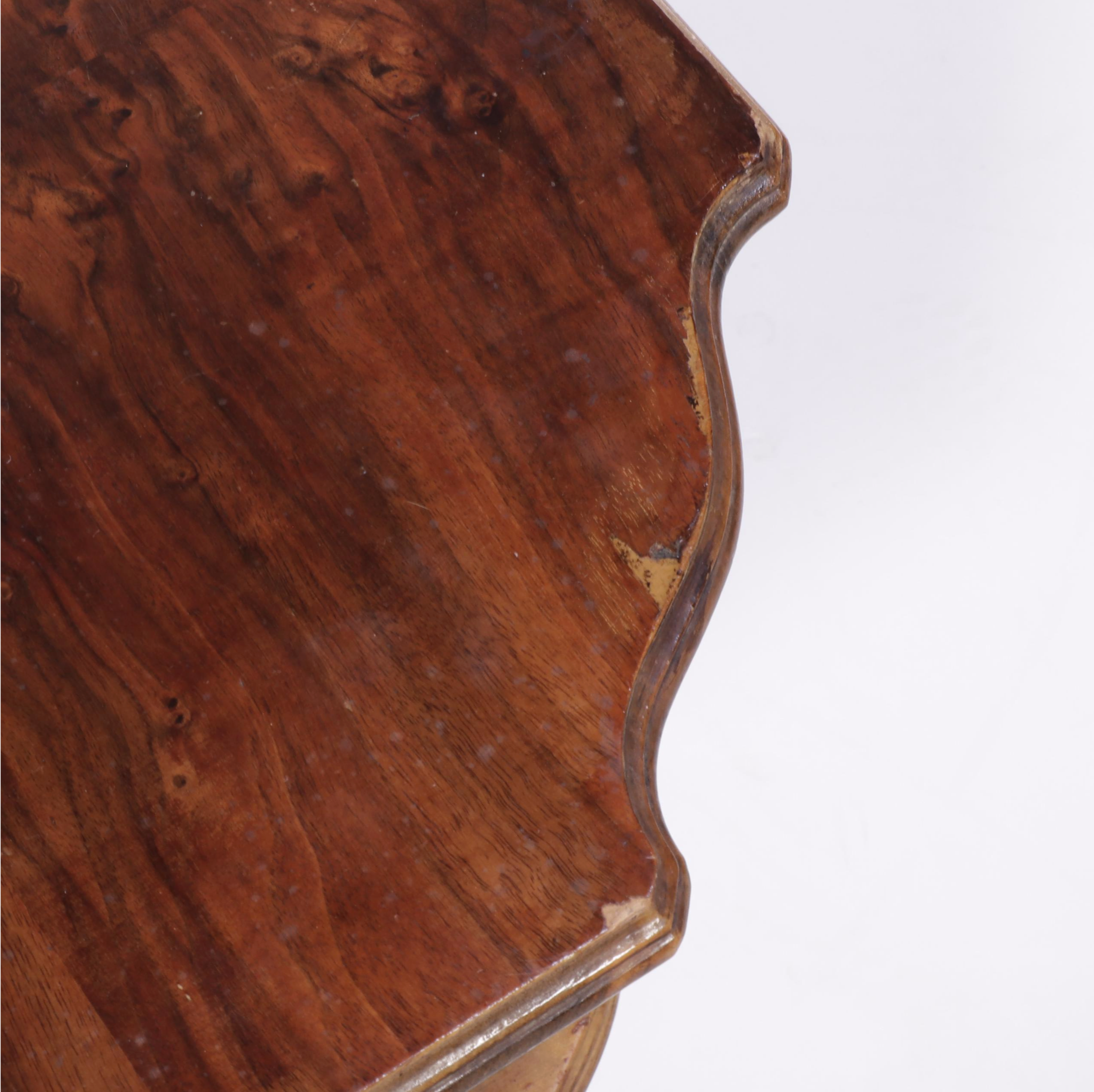 Burl Walnut and Maple Revolving Book Table