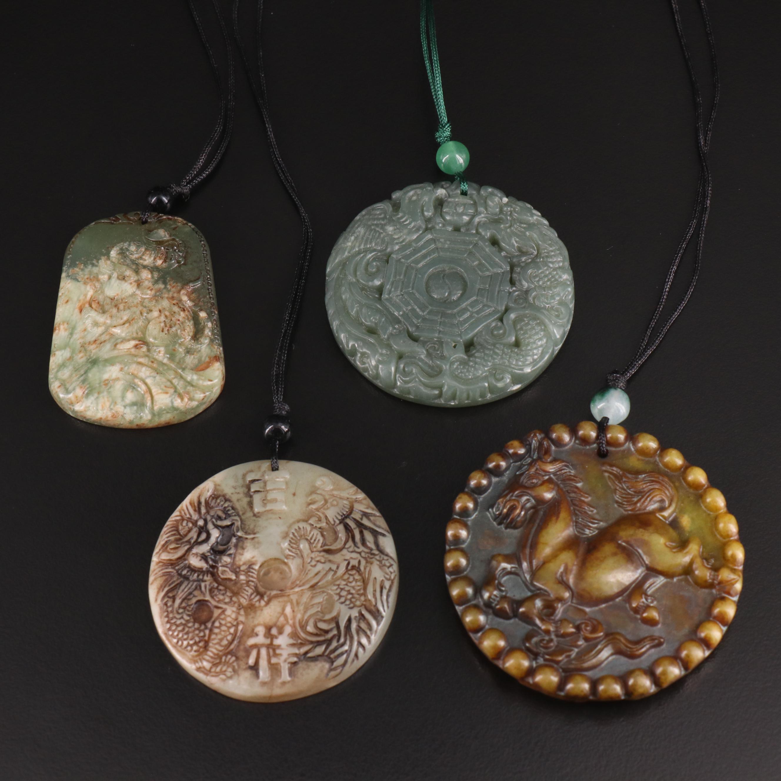 Engraved Tablets and Bi Discs Including Nephrite and Chalcedony