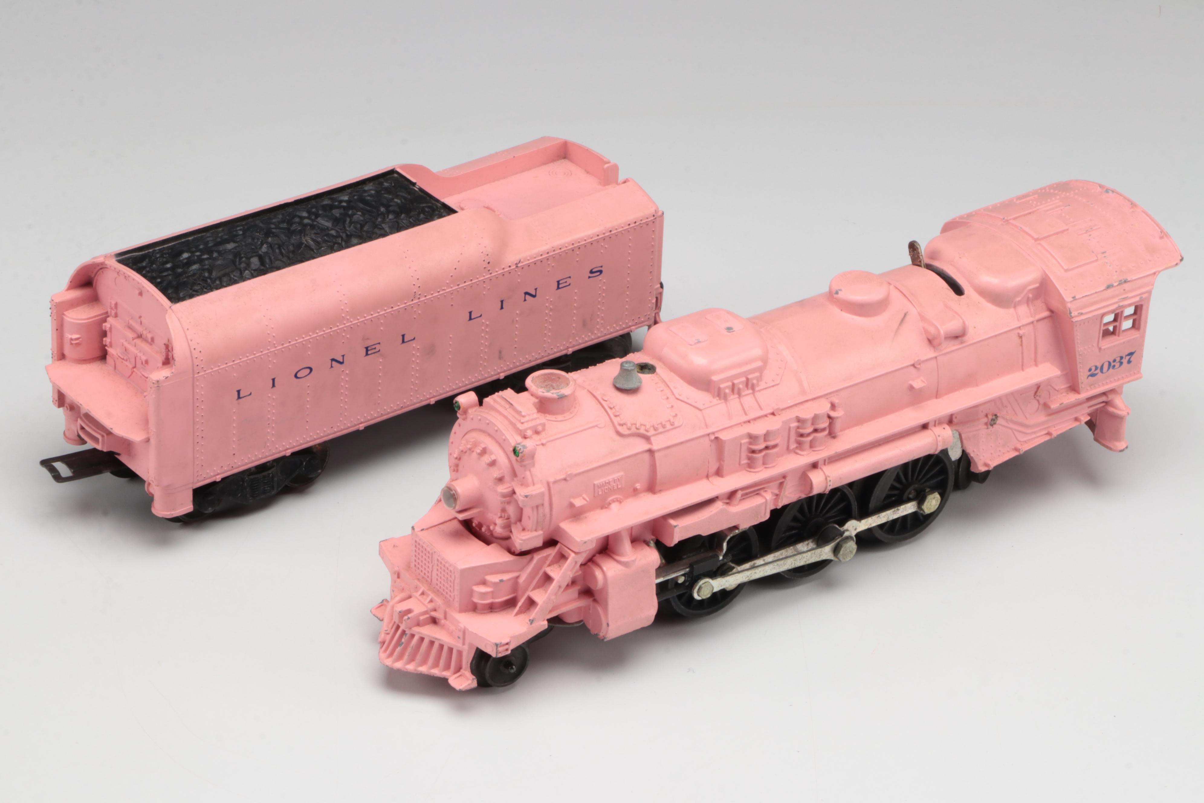 Lionel Pink "Girls" Train Set with Transformer and Booklets, Circa 1957