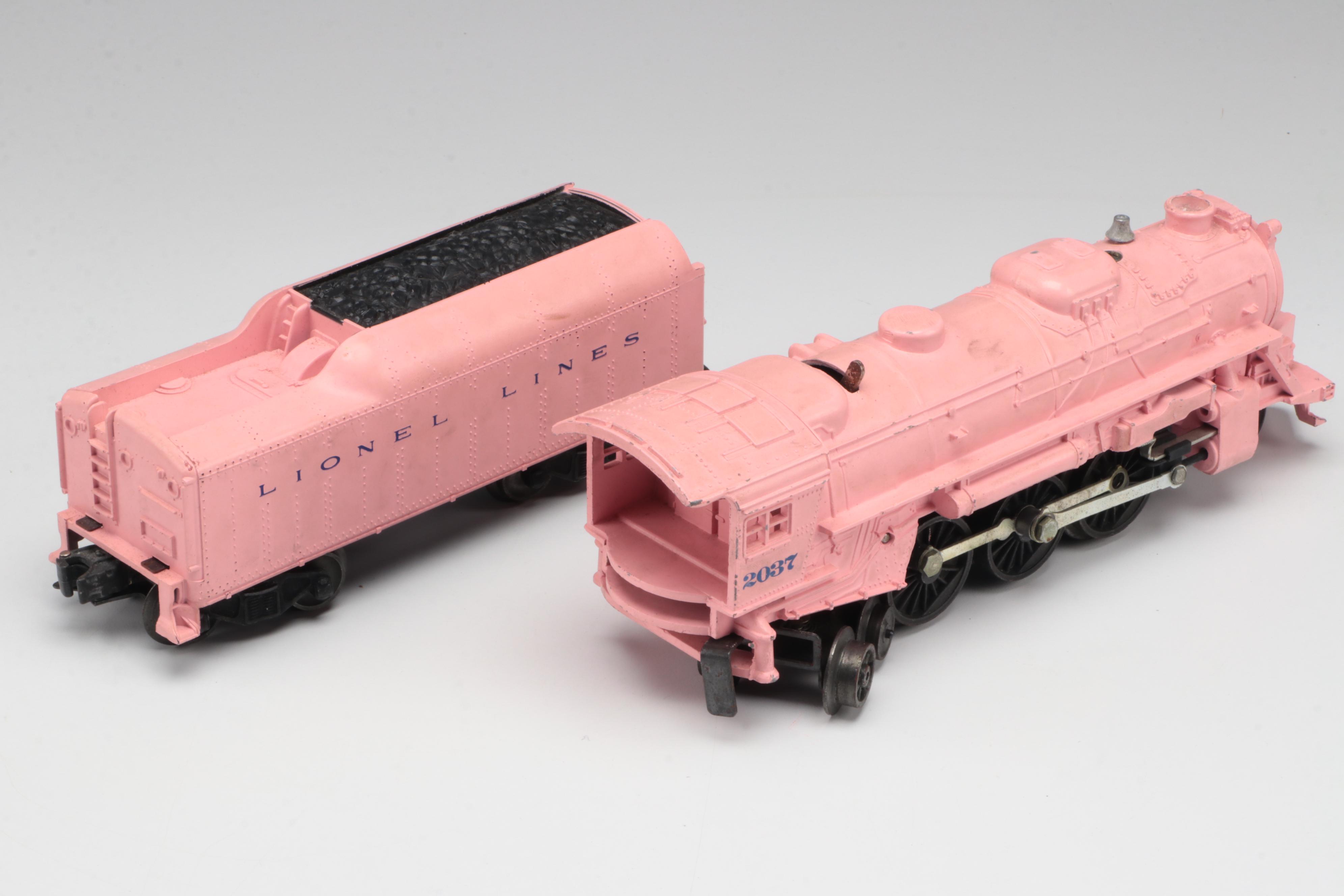 Lionel Pink "Girls" Train Set with Transformer and Booklets, Circa 1957