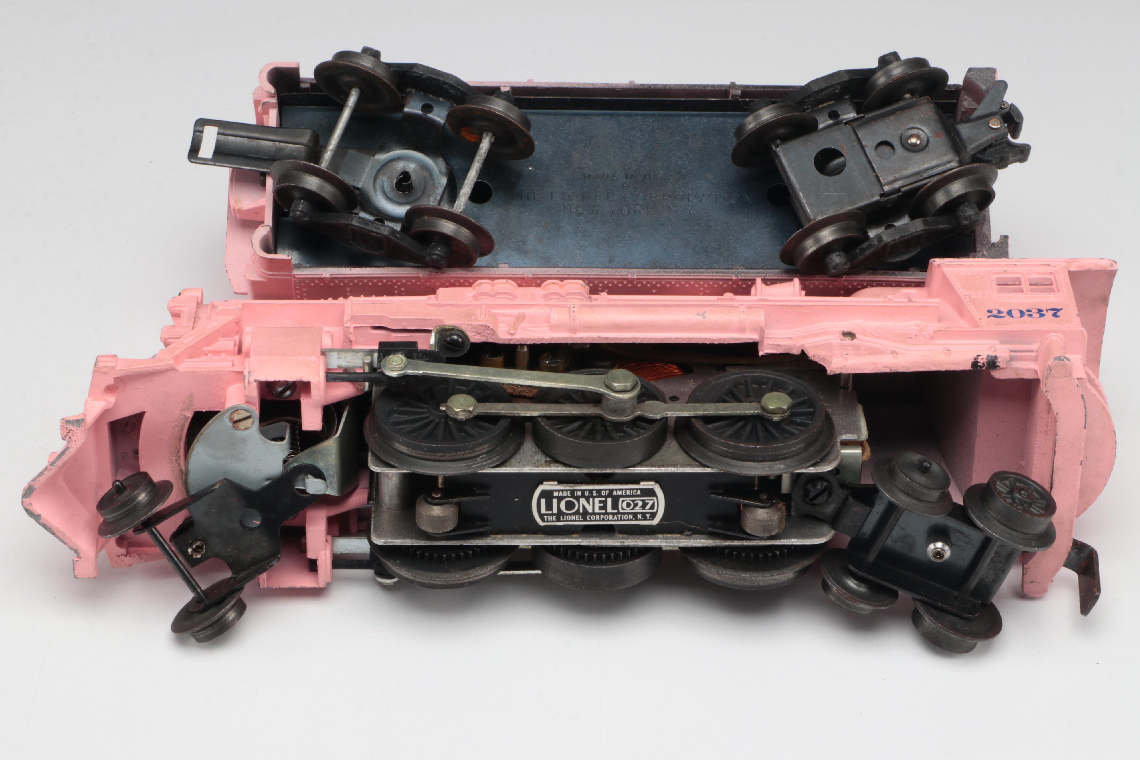 Lionel Pink "Girls" Train Set with Transformer and Booklets, Circa 1957