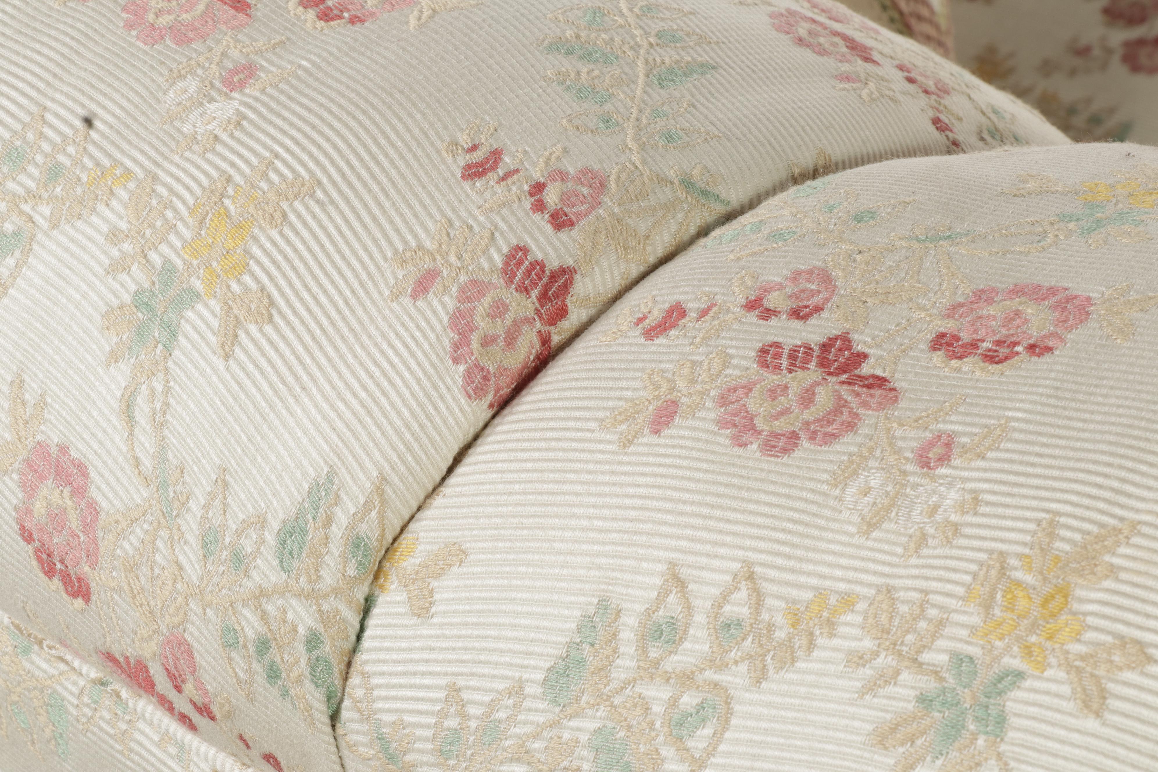 Custom Upholstered Channel-Back Sofa with Pillows