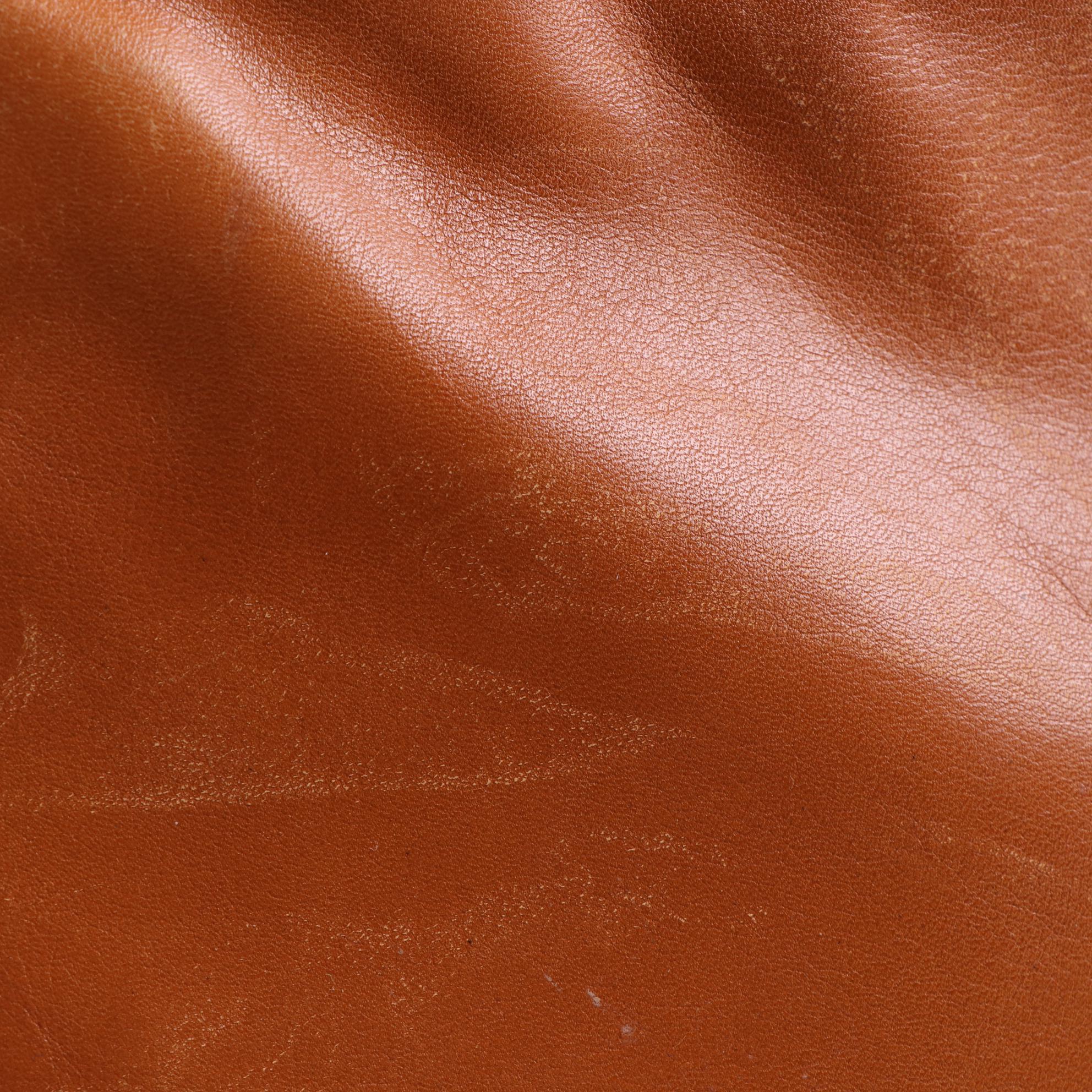 Fendi Braided Strap Crossbody Bag in Cognac Leather