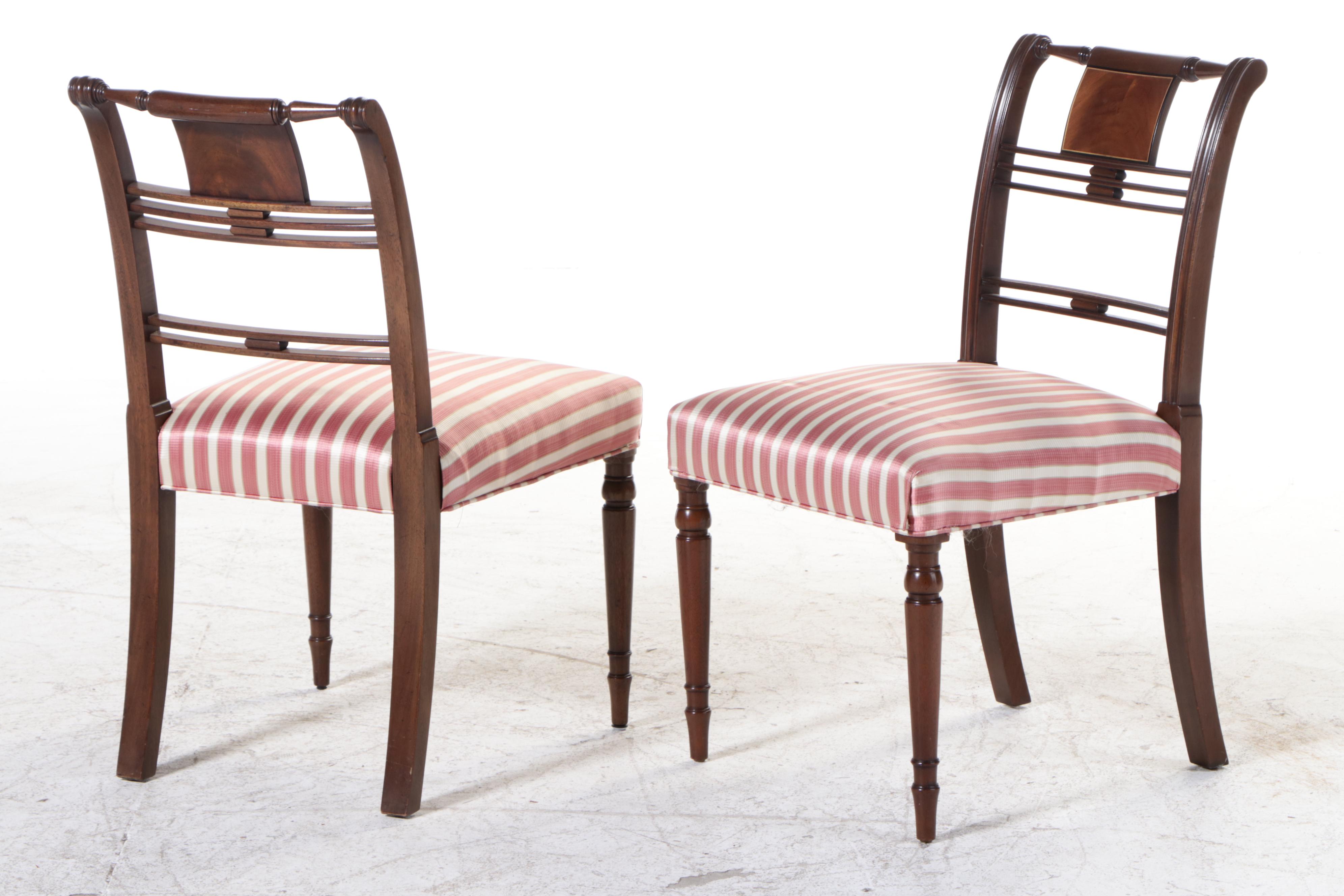 Kittinger Regency Style Mahogany Extension Dining Table and Seven Chairs