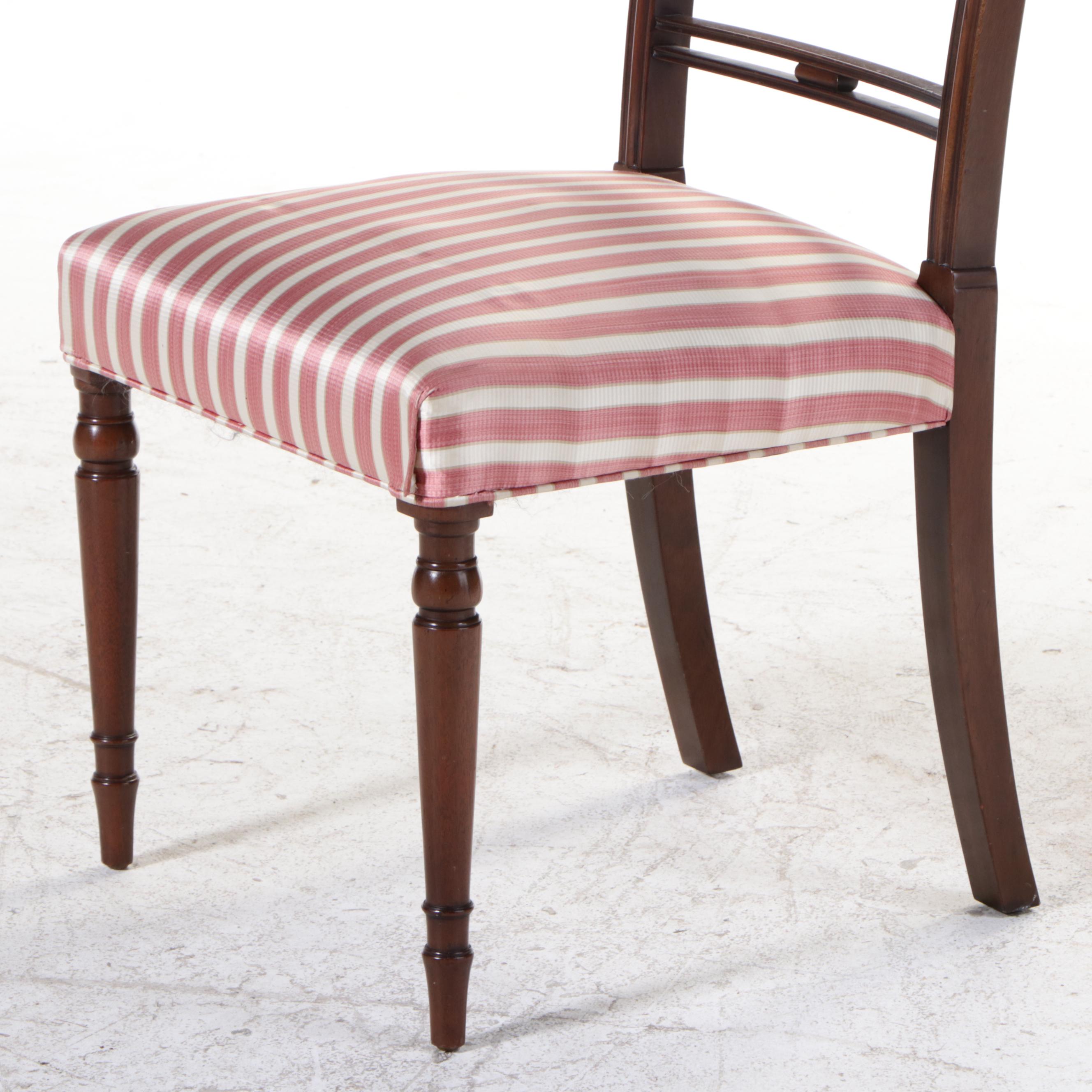 Kittinger Regency Style Mahogany Extension Dining Table and Seven Chairs