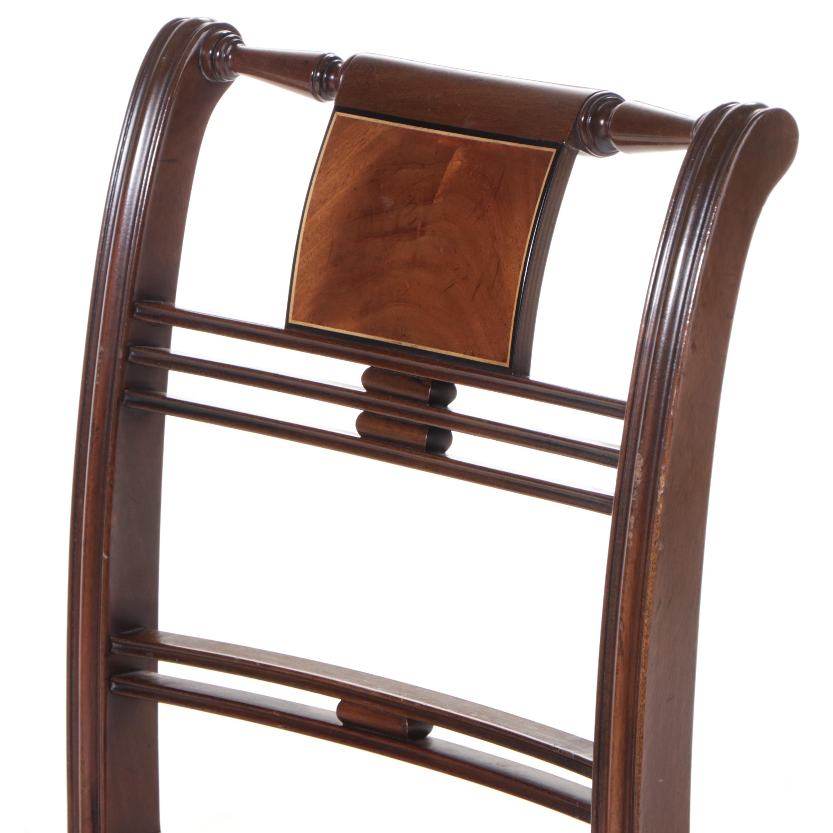 Kittinger Regency Style Mahogany Extension Dining Table and Seven Chairs