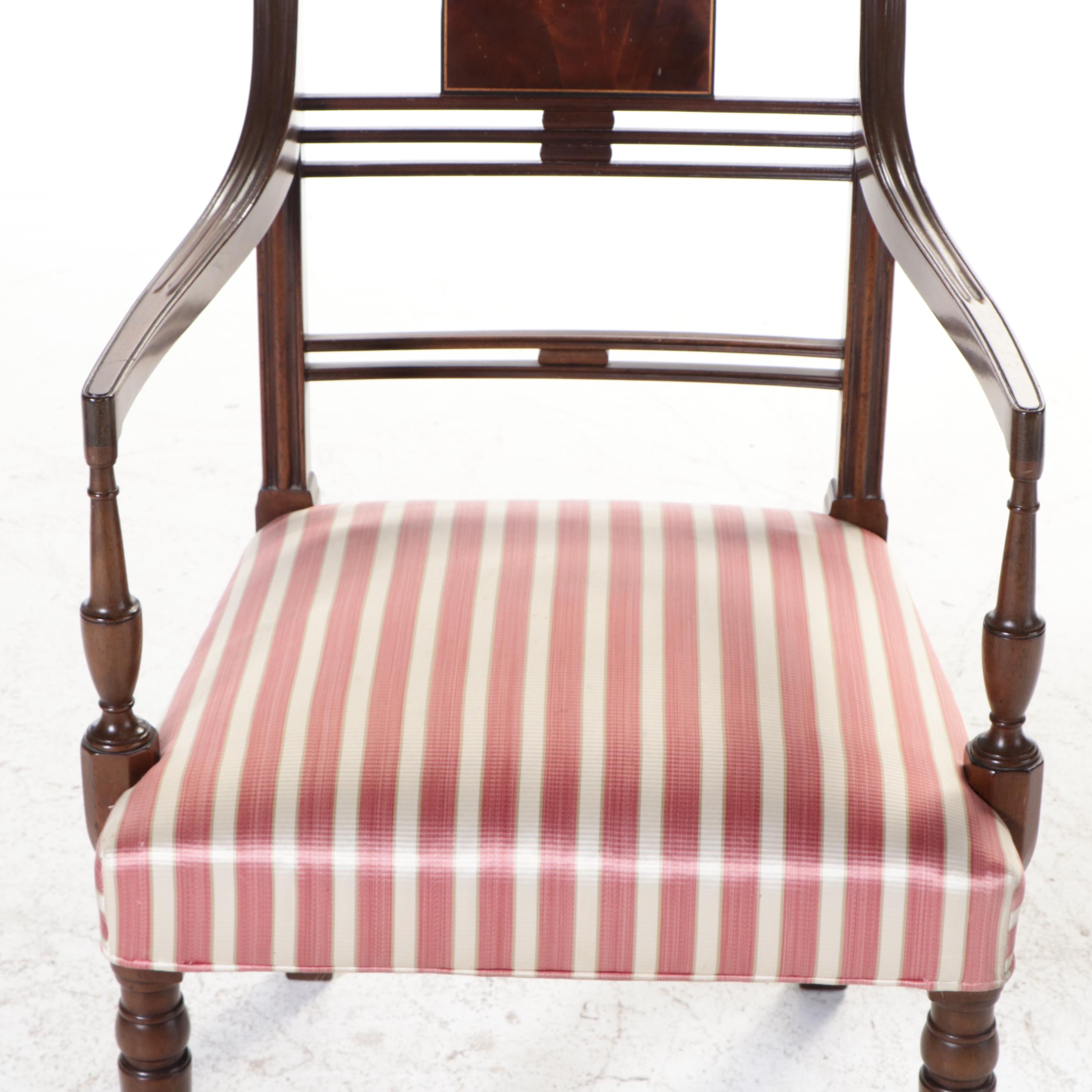 Kittinger Regency Style Mahogany Extension Dining Table and Seven Chairs