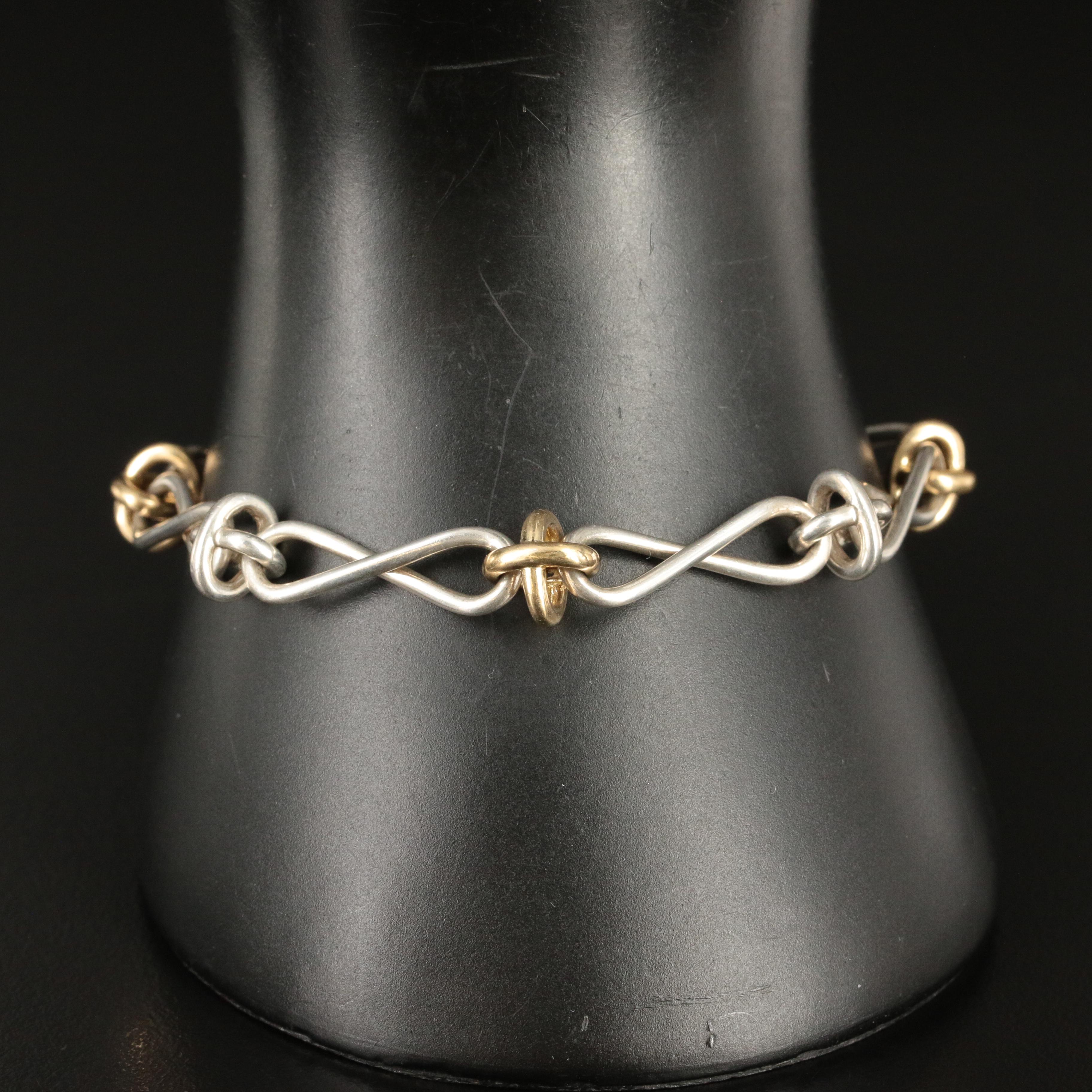 Paloma Picasso for Tiffany & Co. "Infinity" Sterling and 18K Bracelet