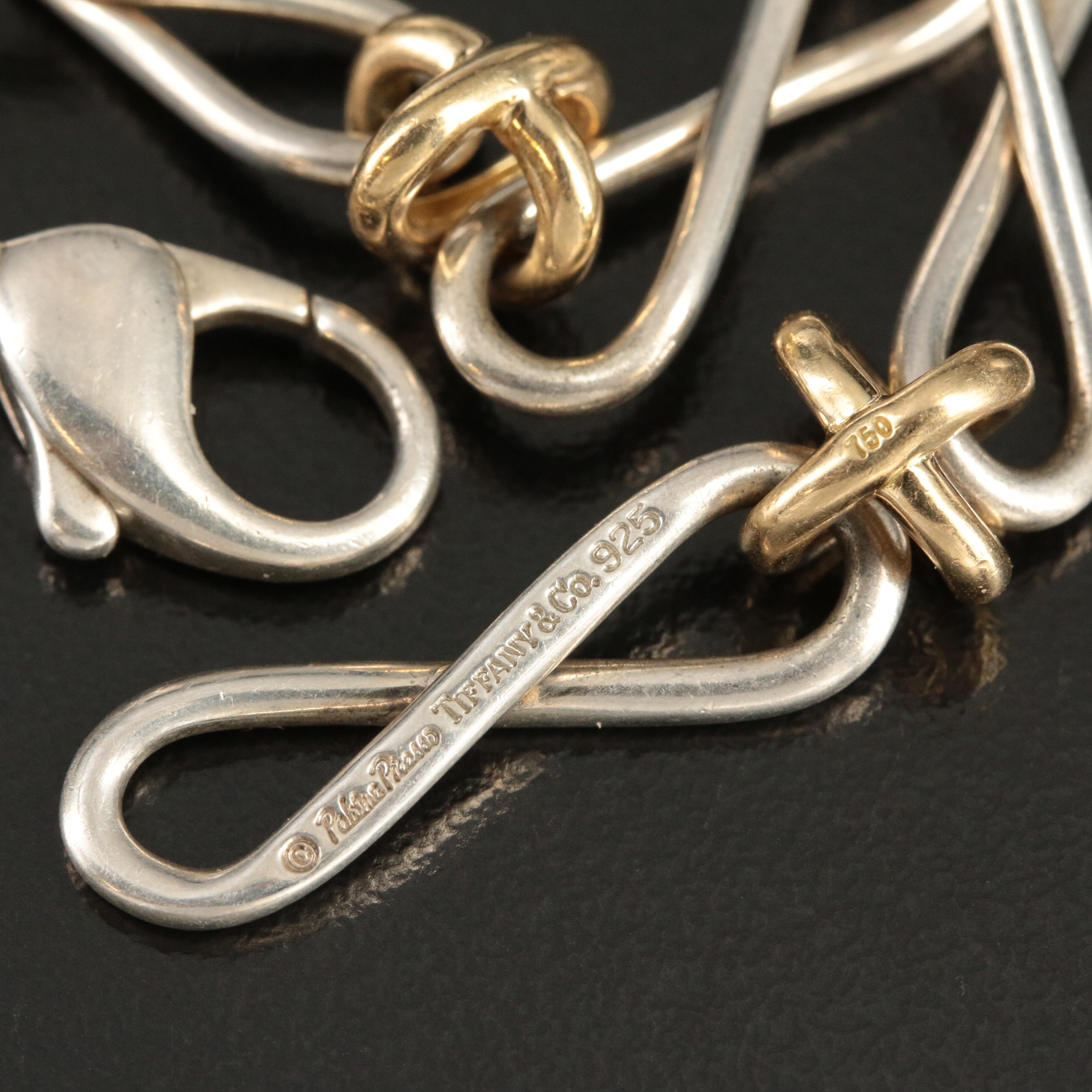Paloma Picasso for Tiffany & Co. "Infinity" Sterling and 18K Bracelet