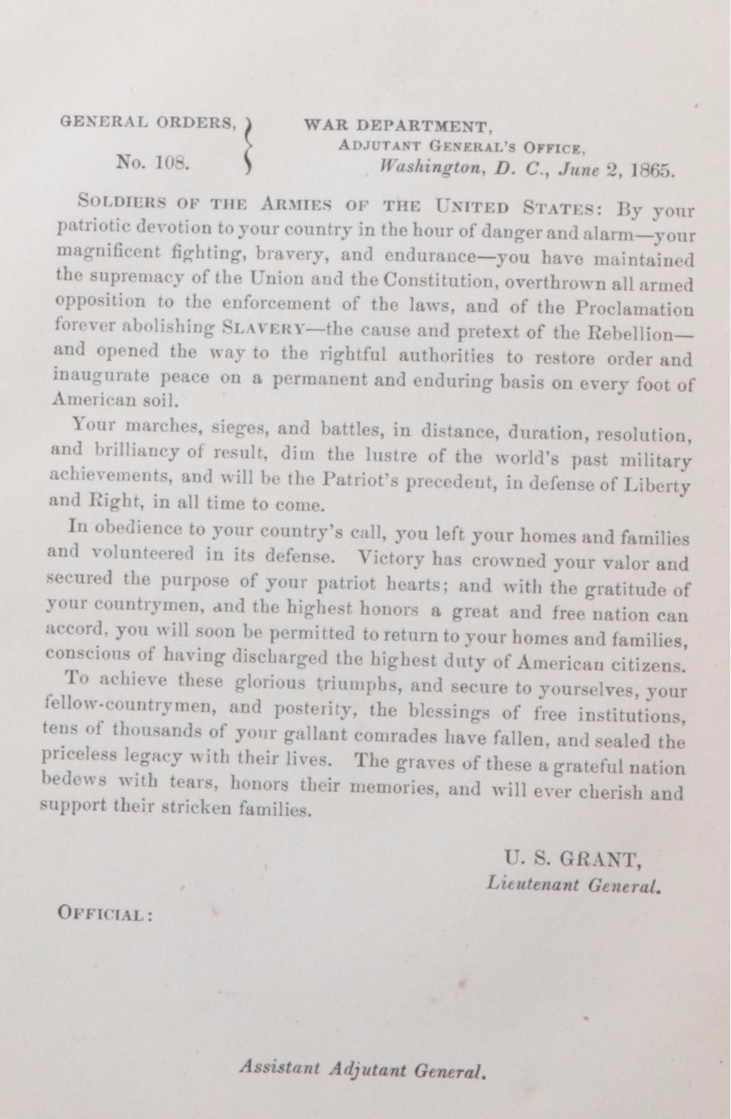 Facsimile Abraham Lincoln and Ulysses S. Grant Matted Displays