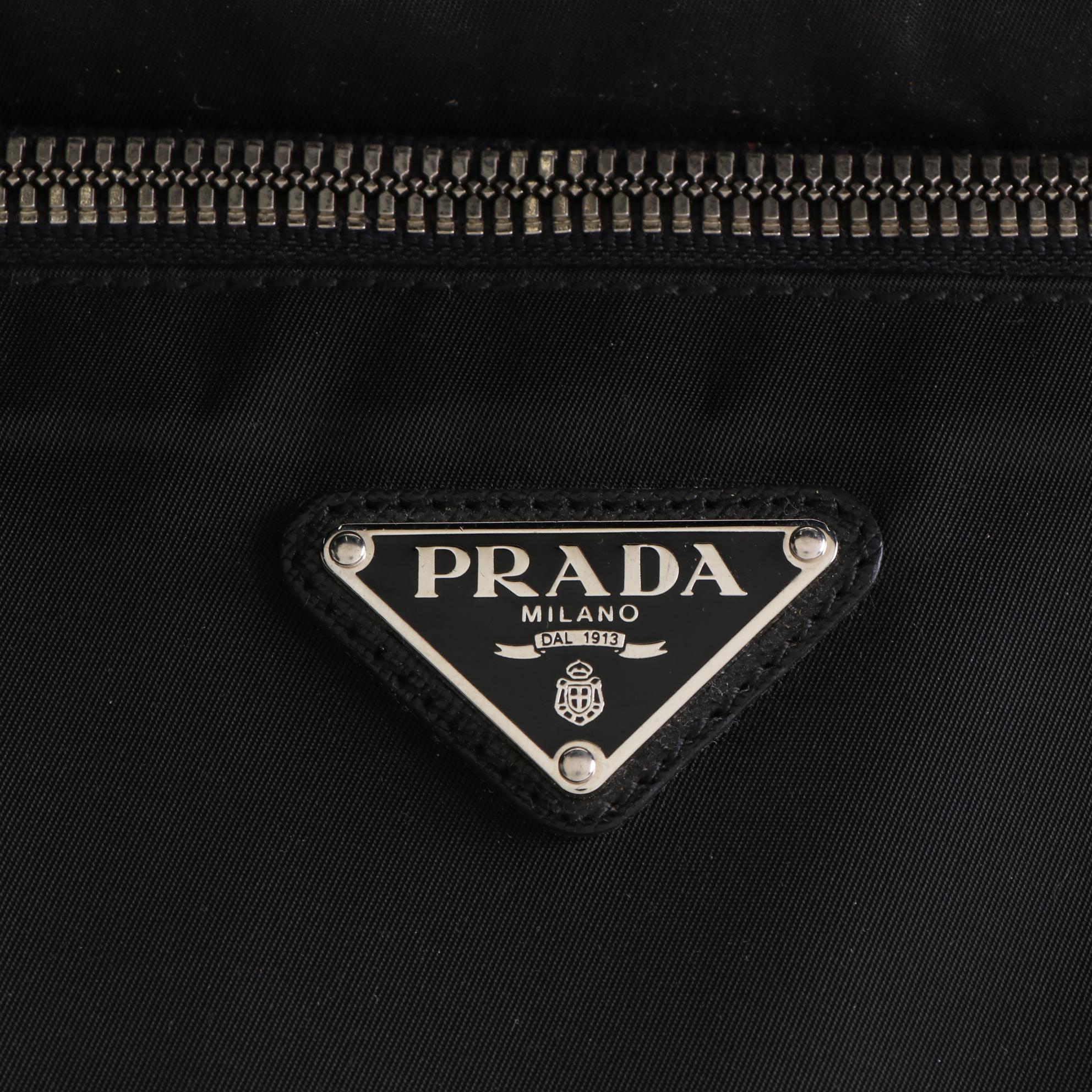 Prada Nylon and Saffiano Leather Carry-on Suitcase