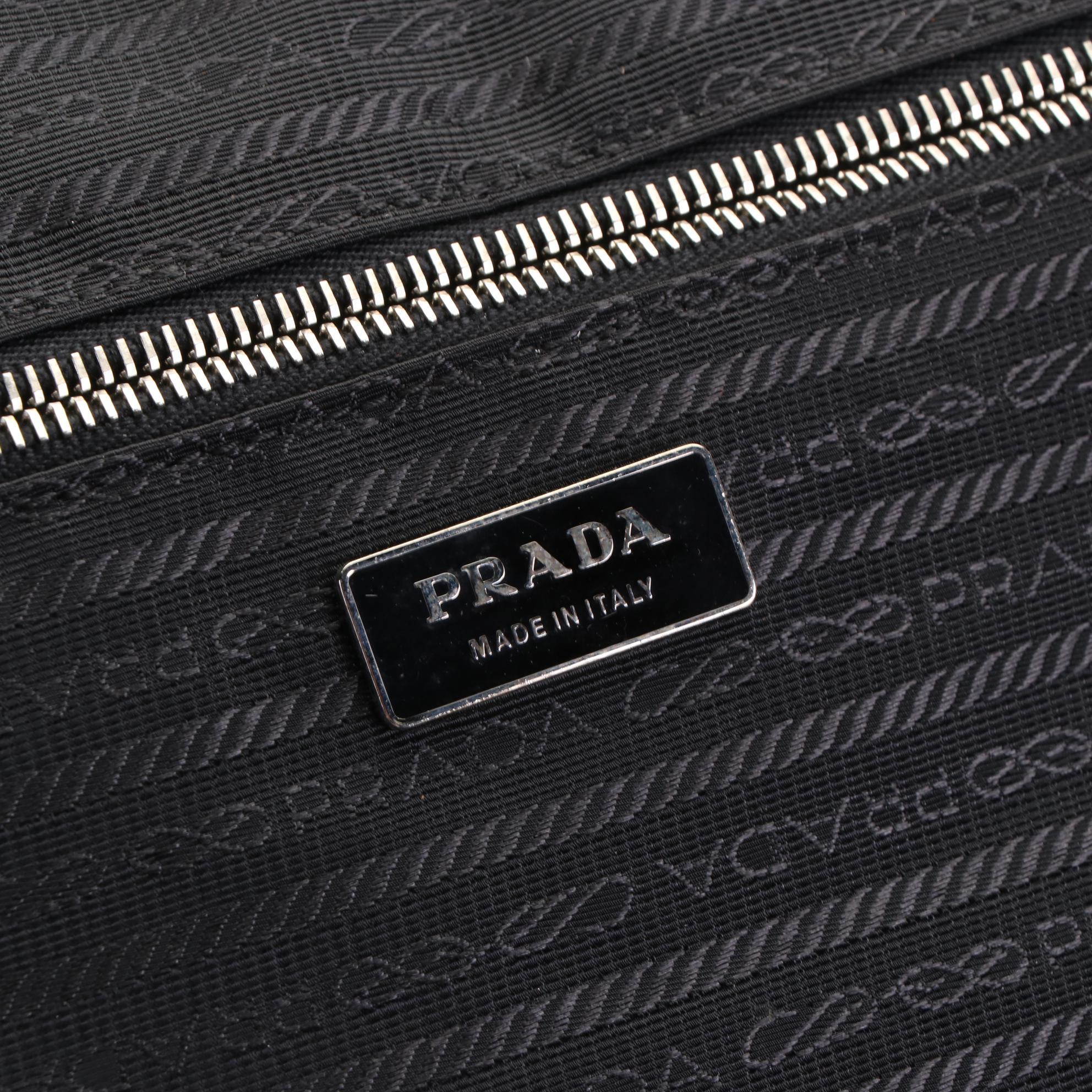 Prada Nylon and Saffiano Leather Carry-on Suitcase
