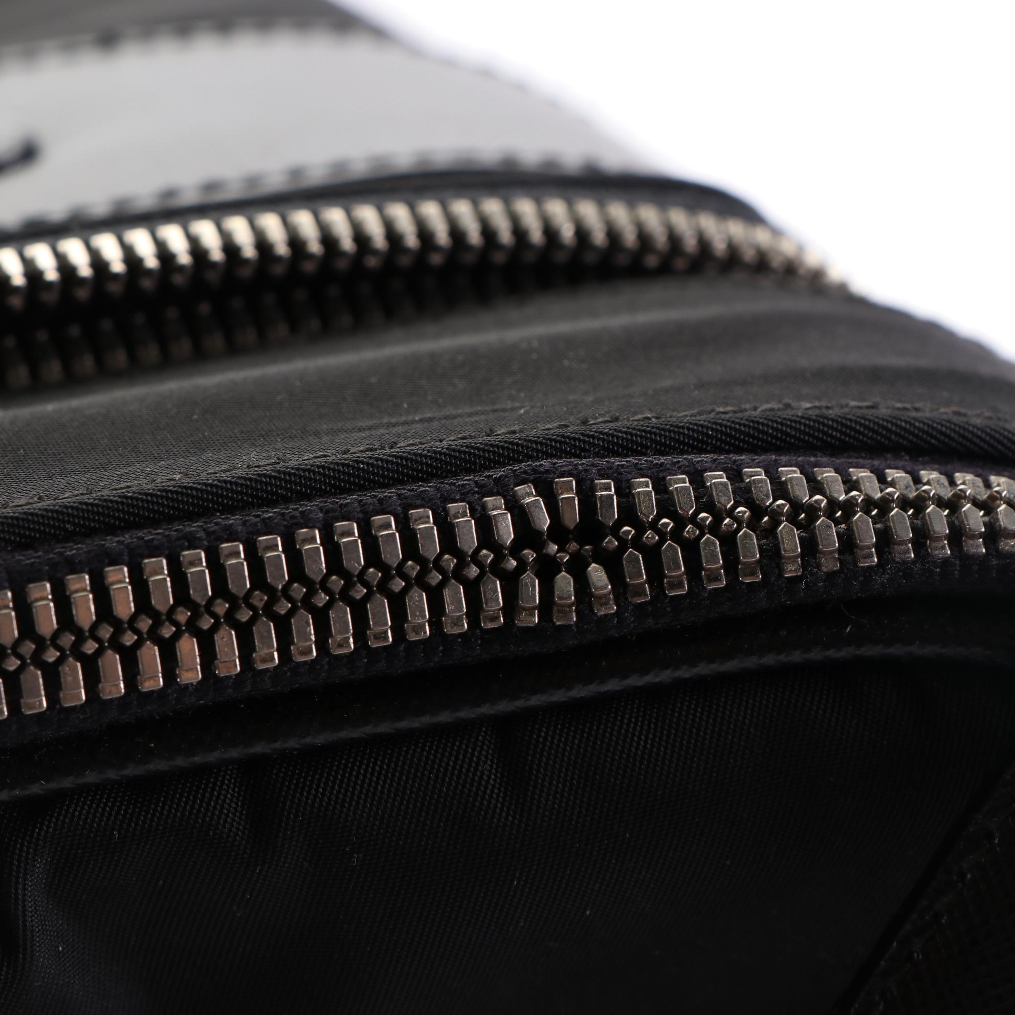 Prada Nylon and Saffiano Leather Carry-on Suitcase