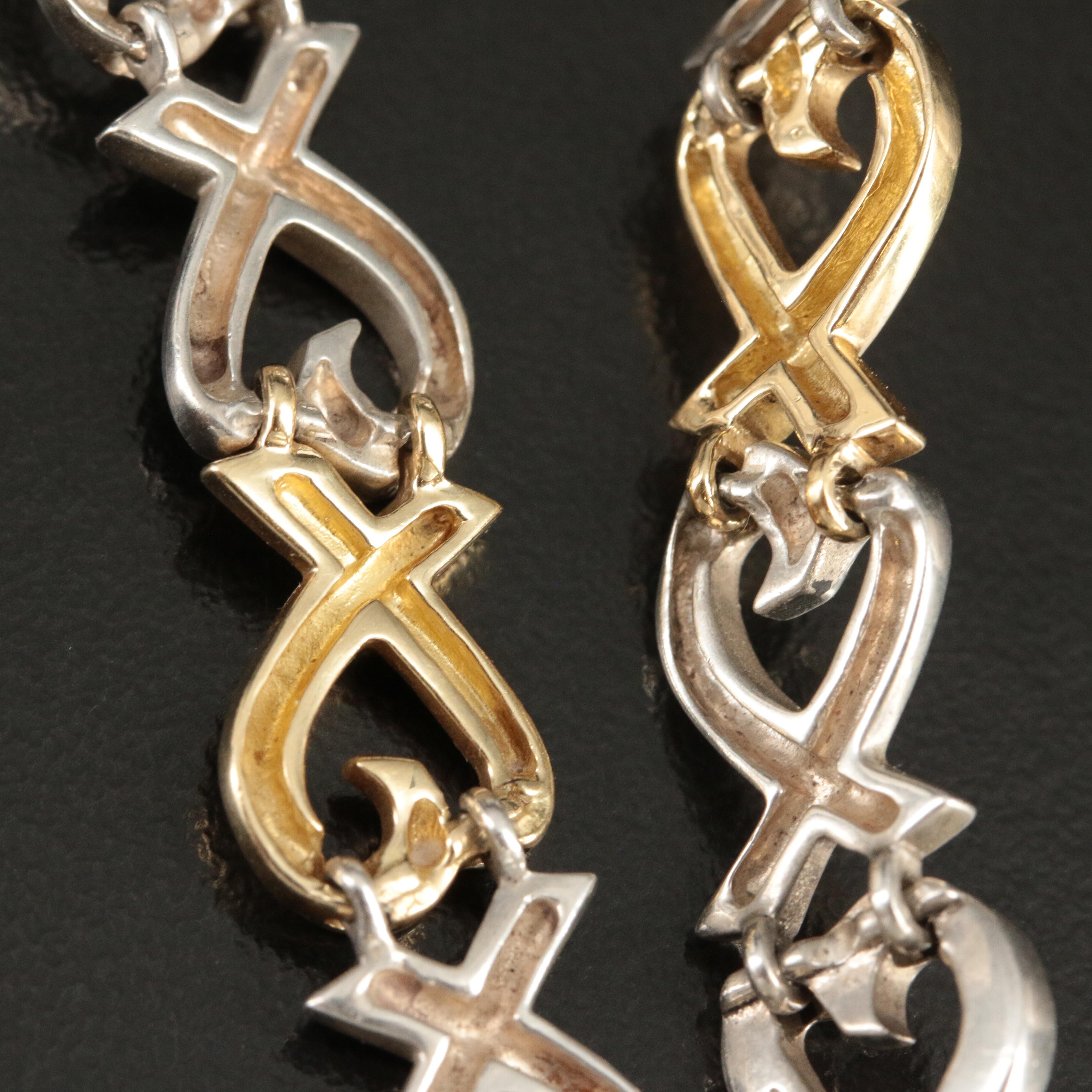 Paloma Picasso for Tiffany & Co. "Loving Hearts" 18K and Sterling Link Bracelet