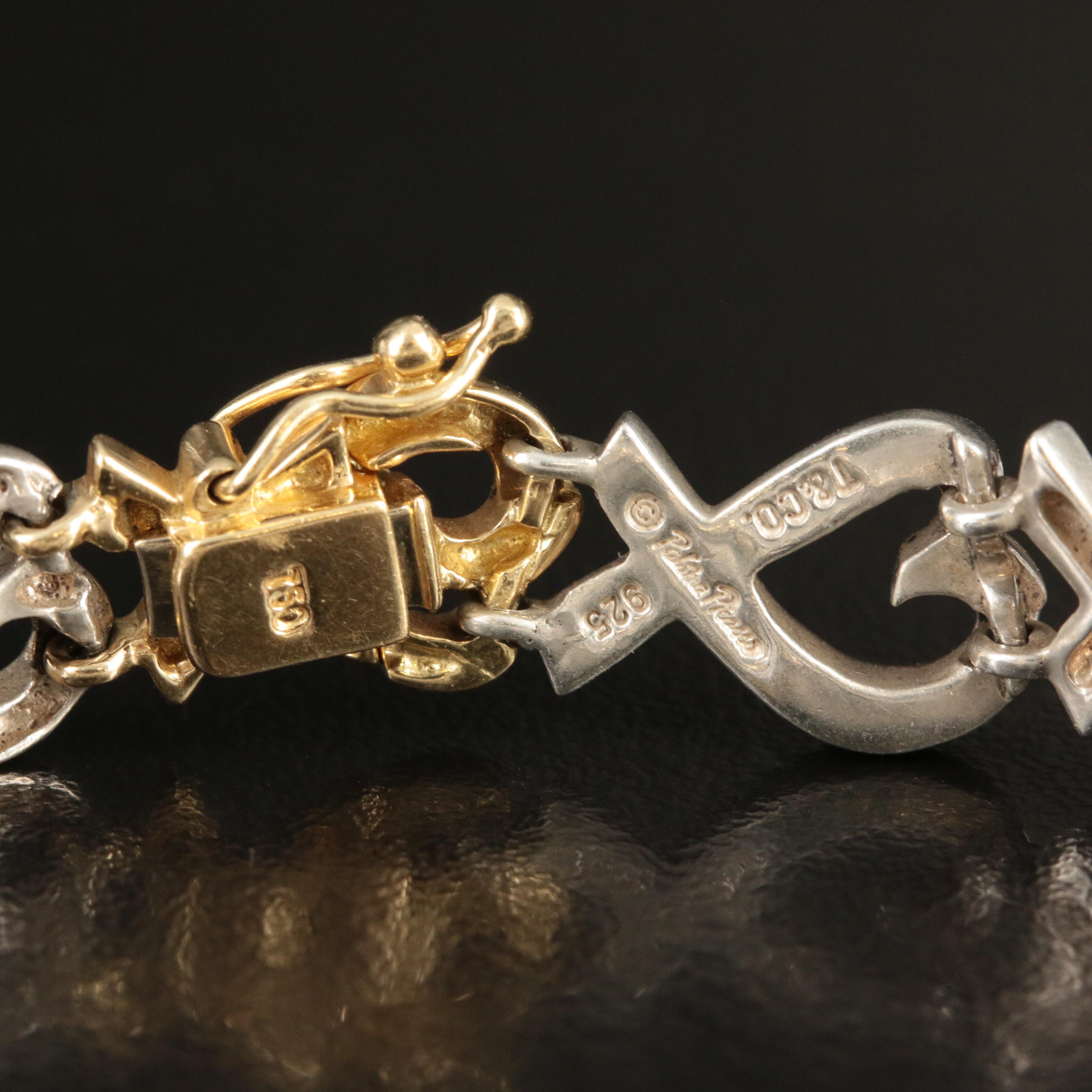 Paloma Picasso for Tiffany & Co. "Loving Hearts" 18K and Sterling Link Bracelet