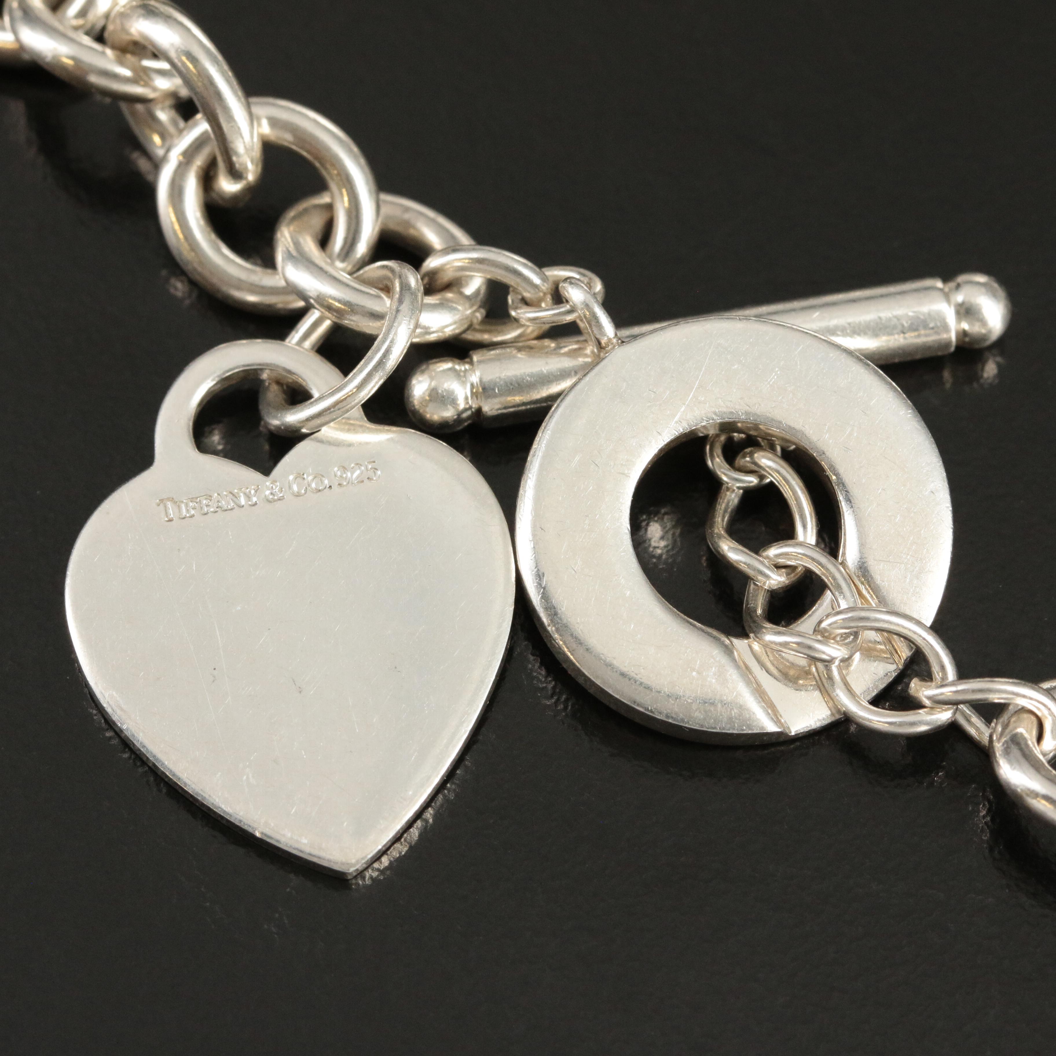 Tiffany & Co. Sterling Heart Tag Toggle Necklace