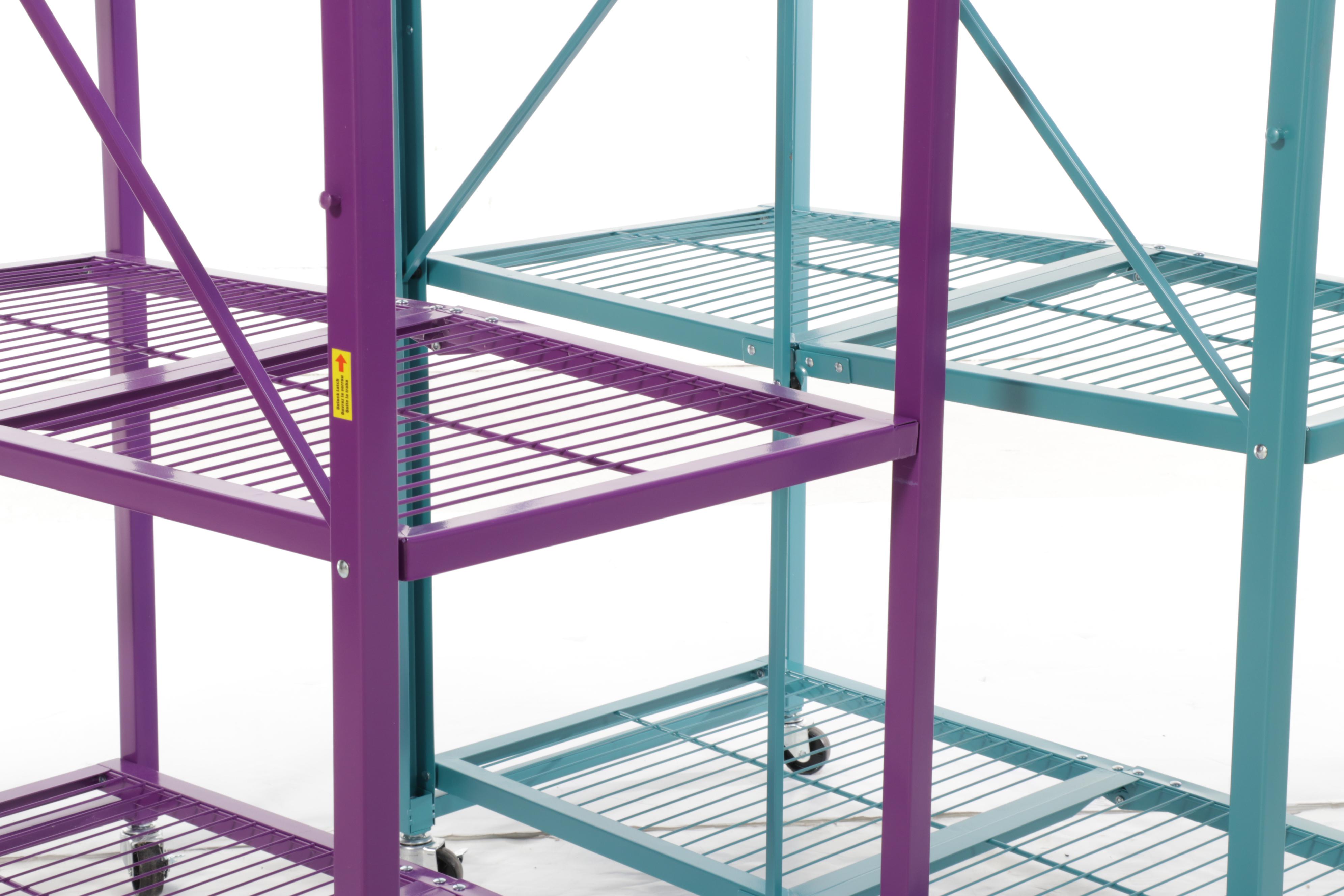 Origami Folding Metal Racks in Colors