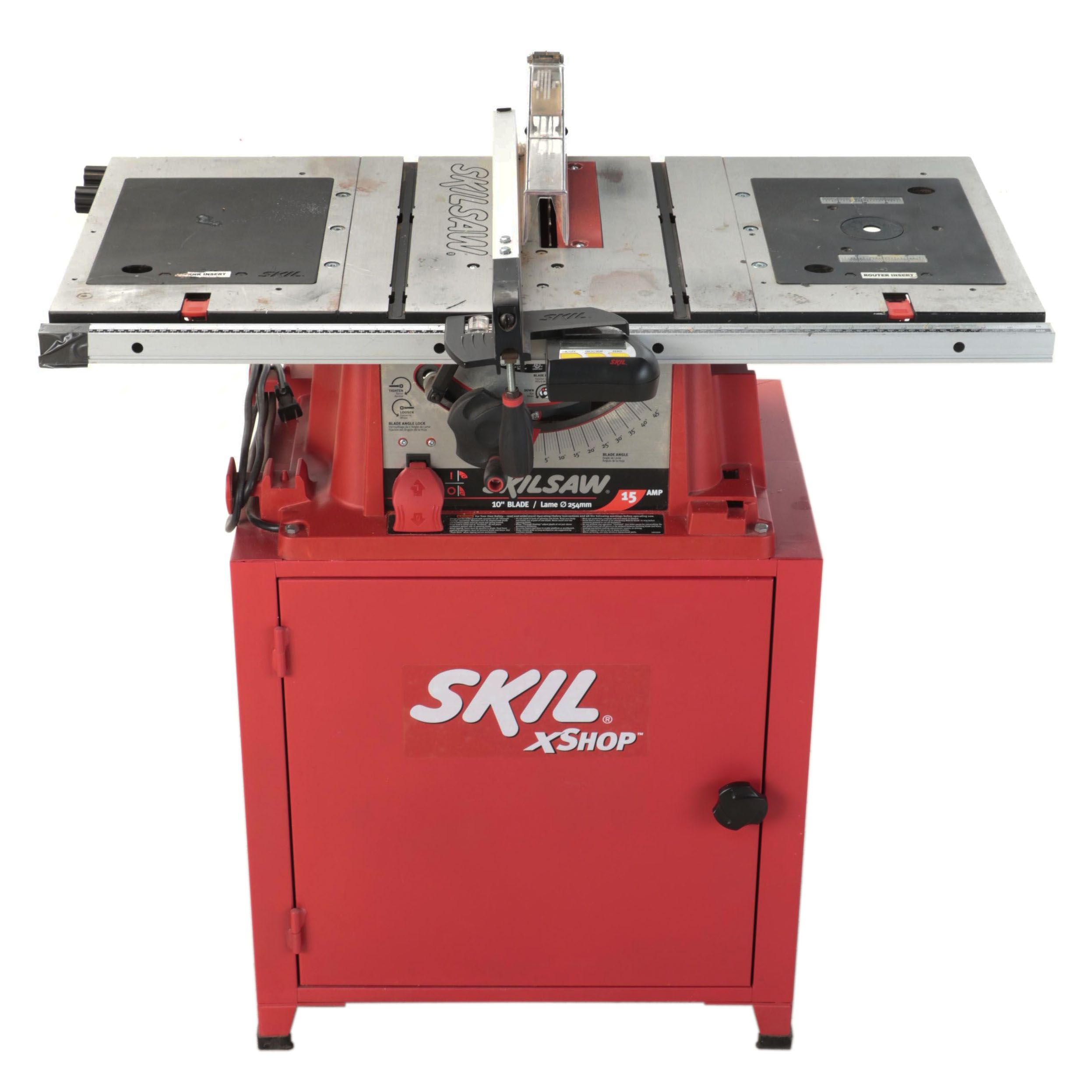 Skil X-Shop Table Saw on Cabinet Stand