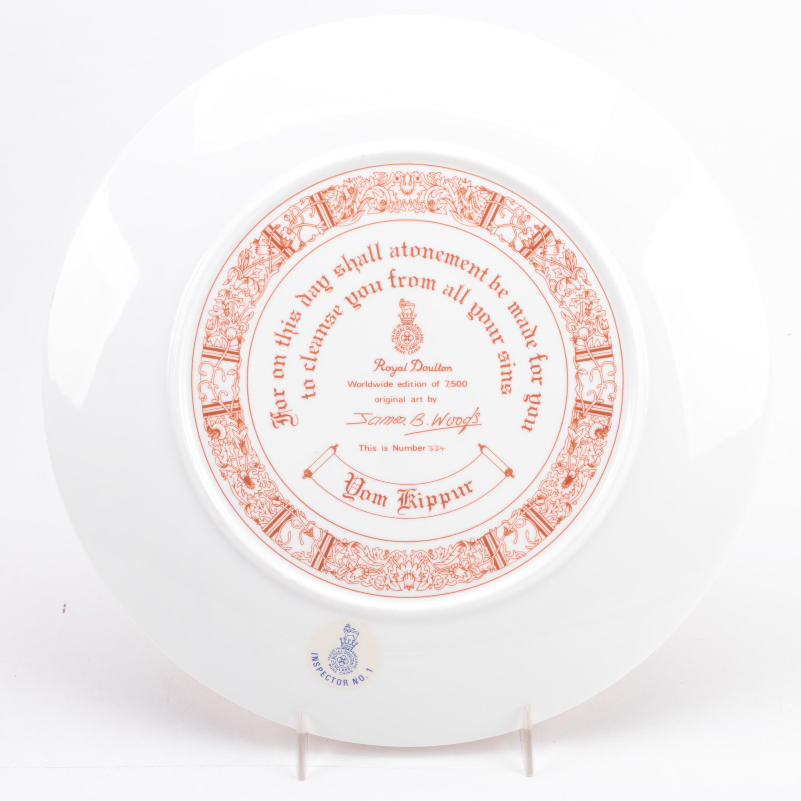 Royal Doulton "Celebration of Faith" Limited Edition Collector Plates, 1980s