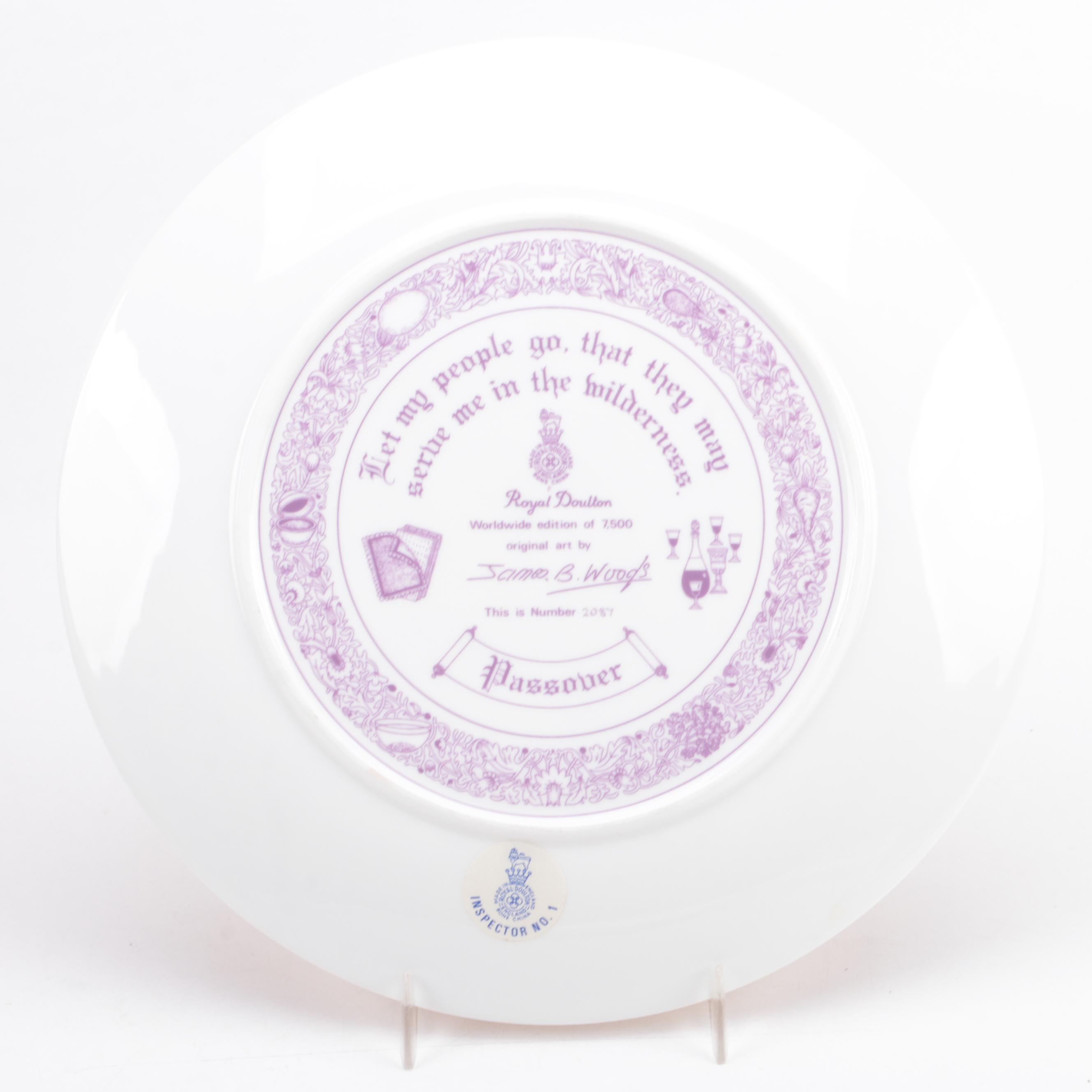 Royal Doulton "Celebration of Faith" Limited Edition Collector Plates, 1980s