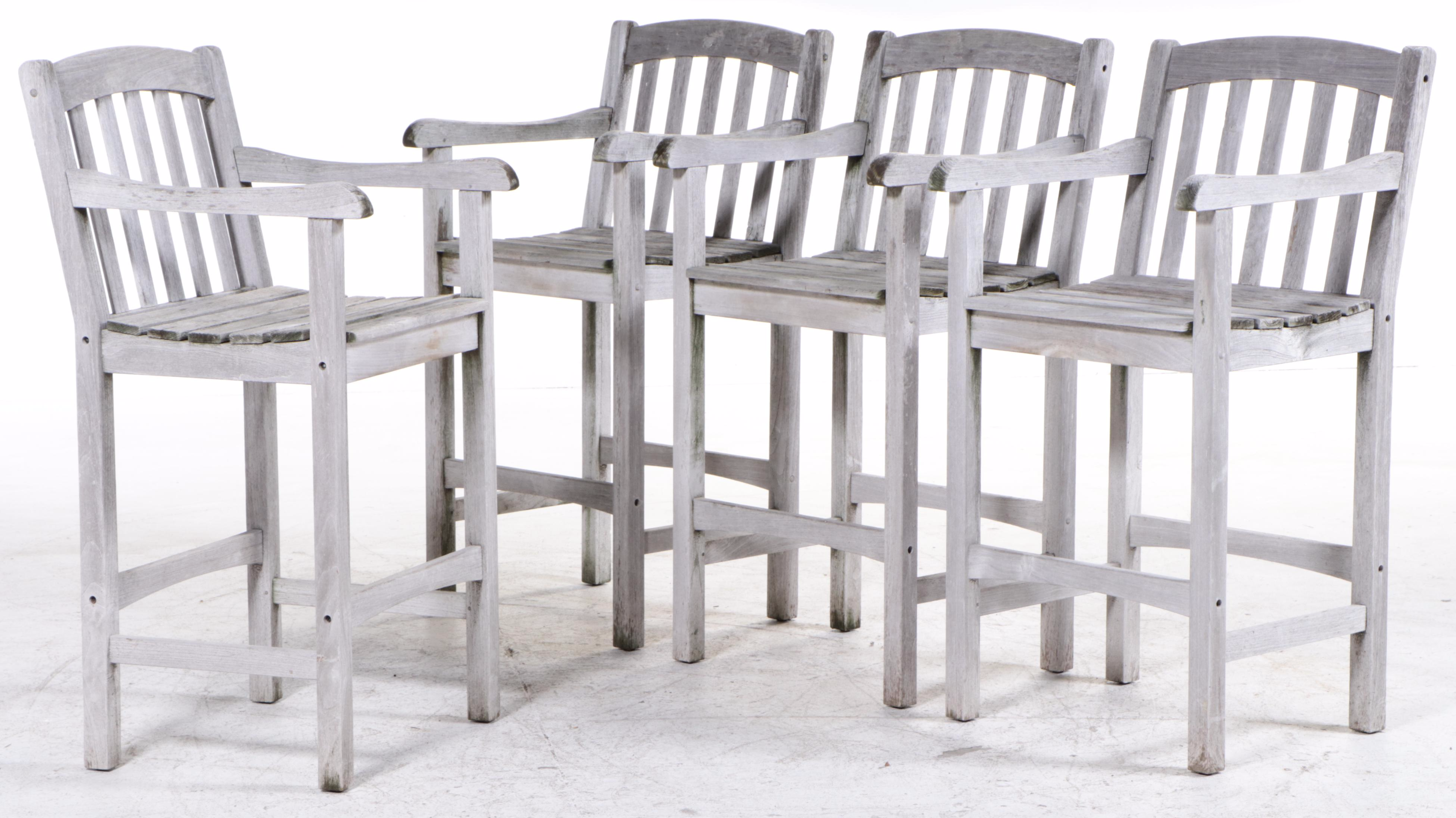 Teak Patio High-Top Dining Set