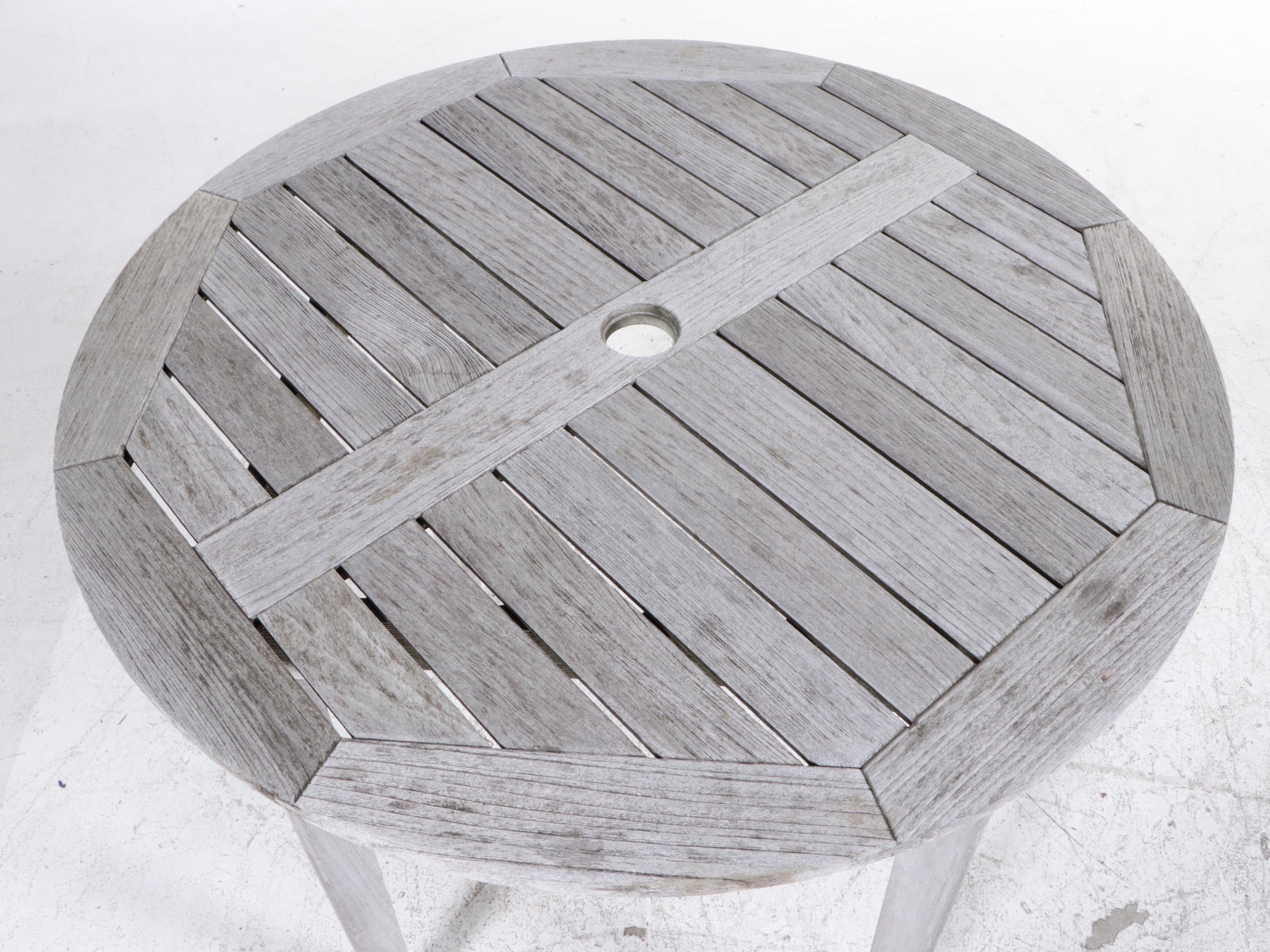 Teak Patio High-Top Dining Set