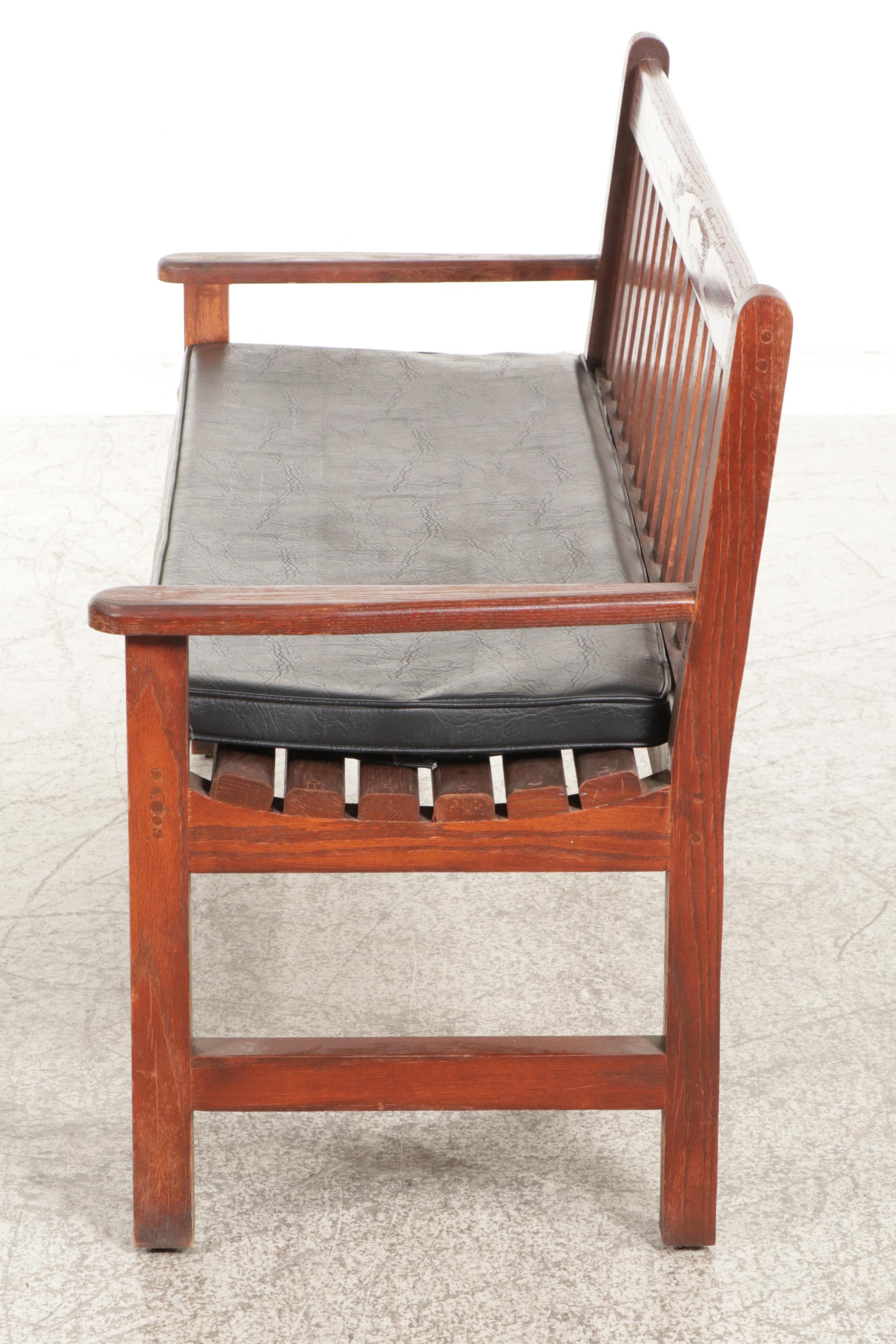 Pine Bench with Vinyl Cushion