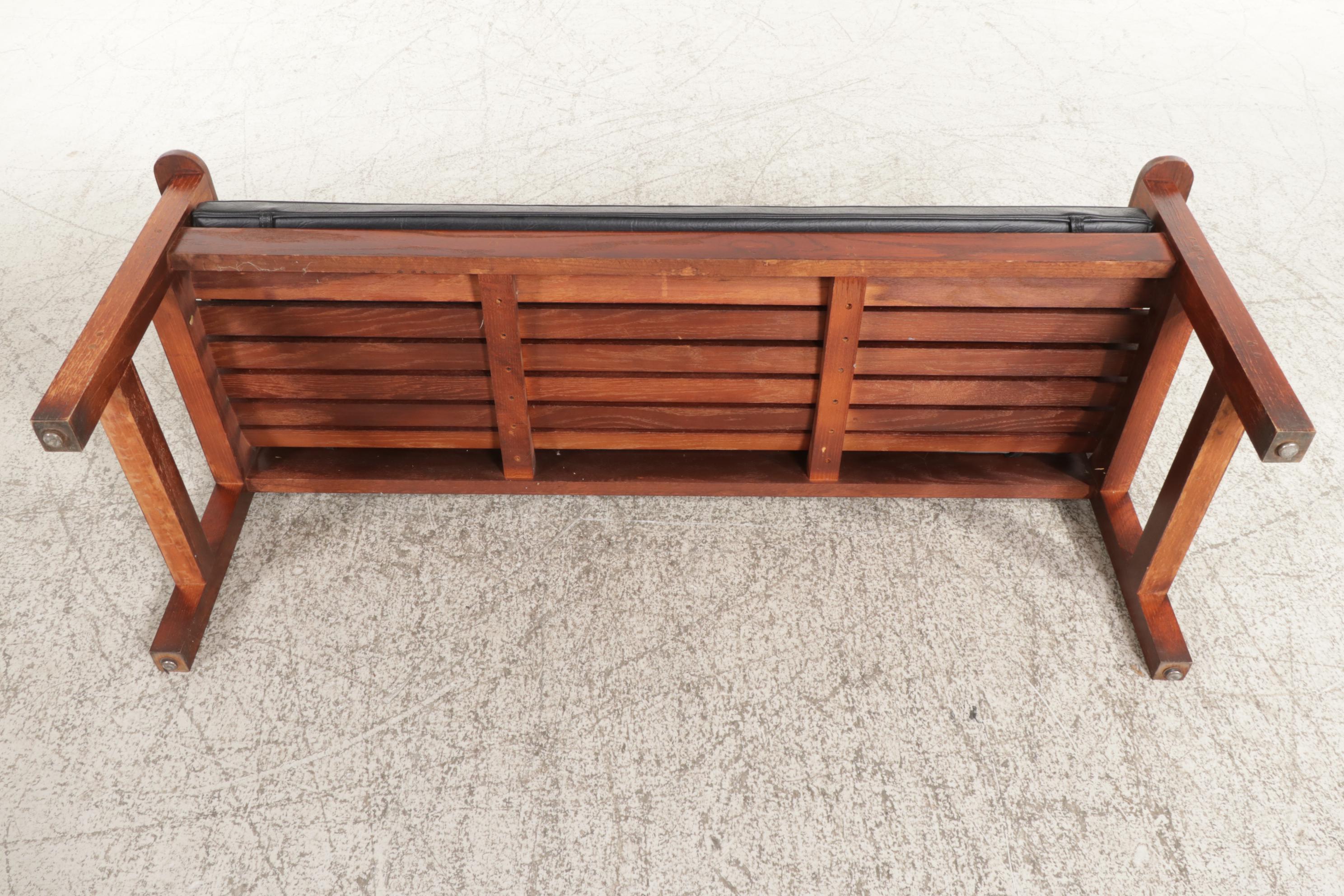 Pine Bench with Vinyl Cushion