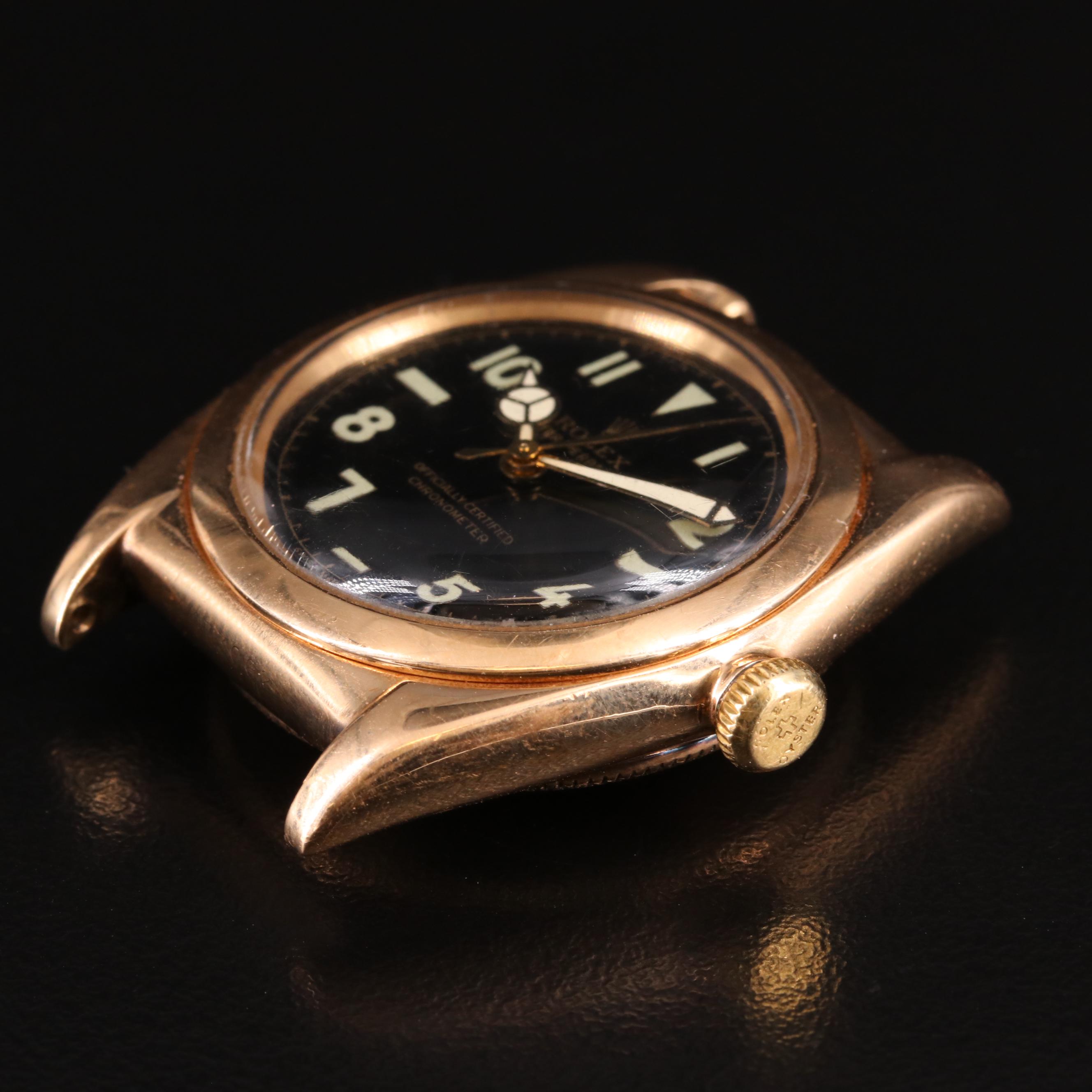 14K Rolex Bubbleback Oyster Perpetual Watch